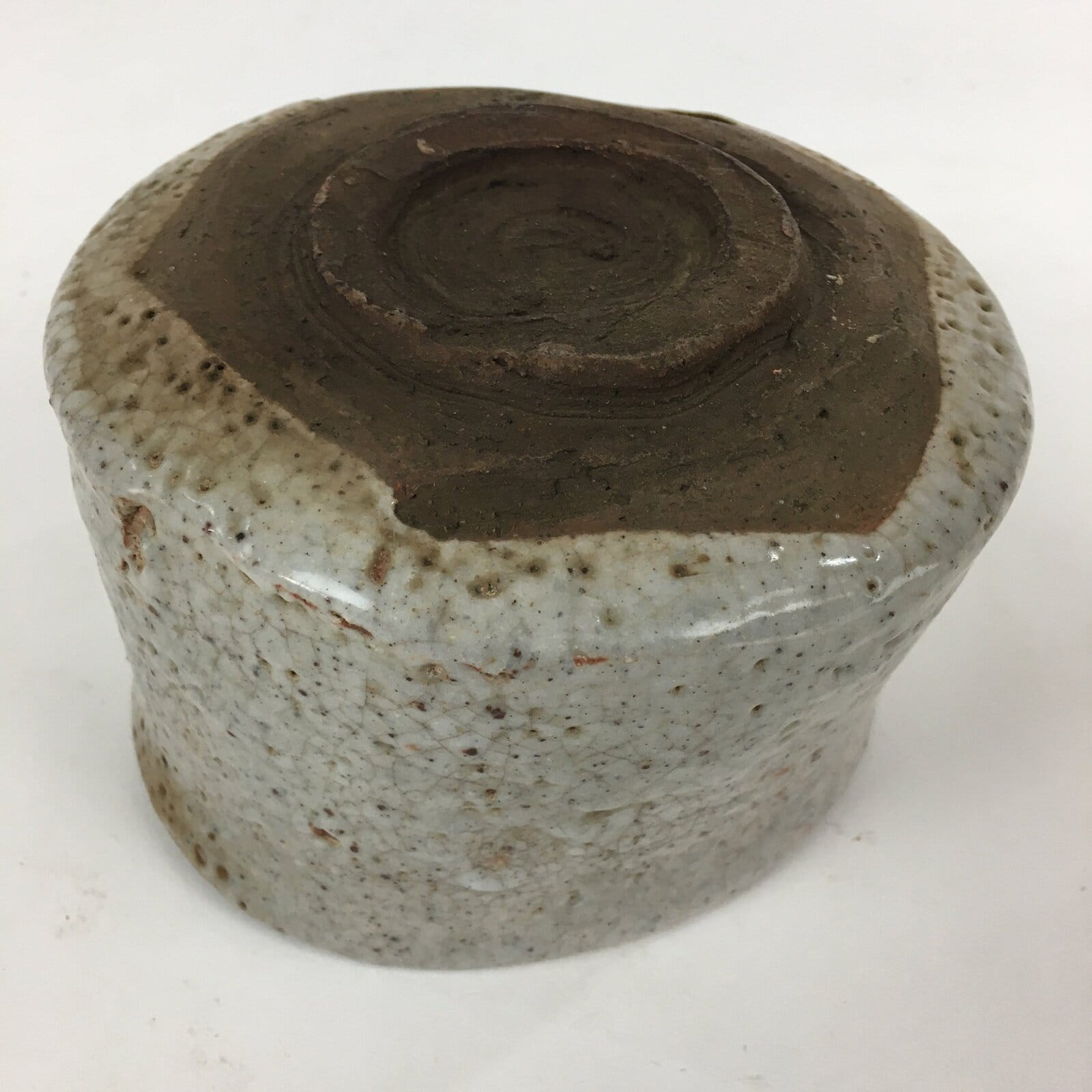 Japanese Ceramic Mino Ware Tea Ceremony Bowl Vtg Chawan Pottery Sado GTB827