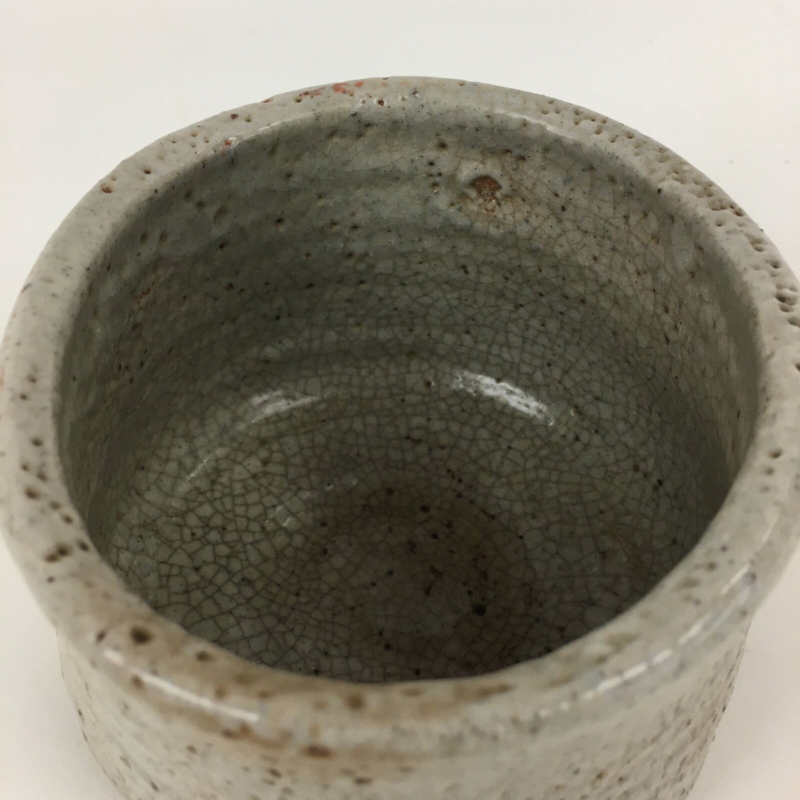 Japanese Ceramic Mino Ware Tea Ceremony Bowl Vtg Chawan Pottery Sado GTB827