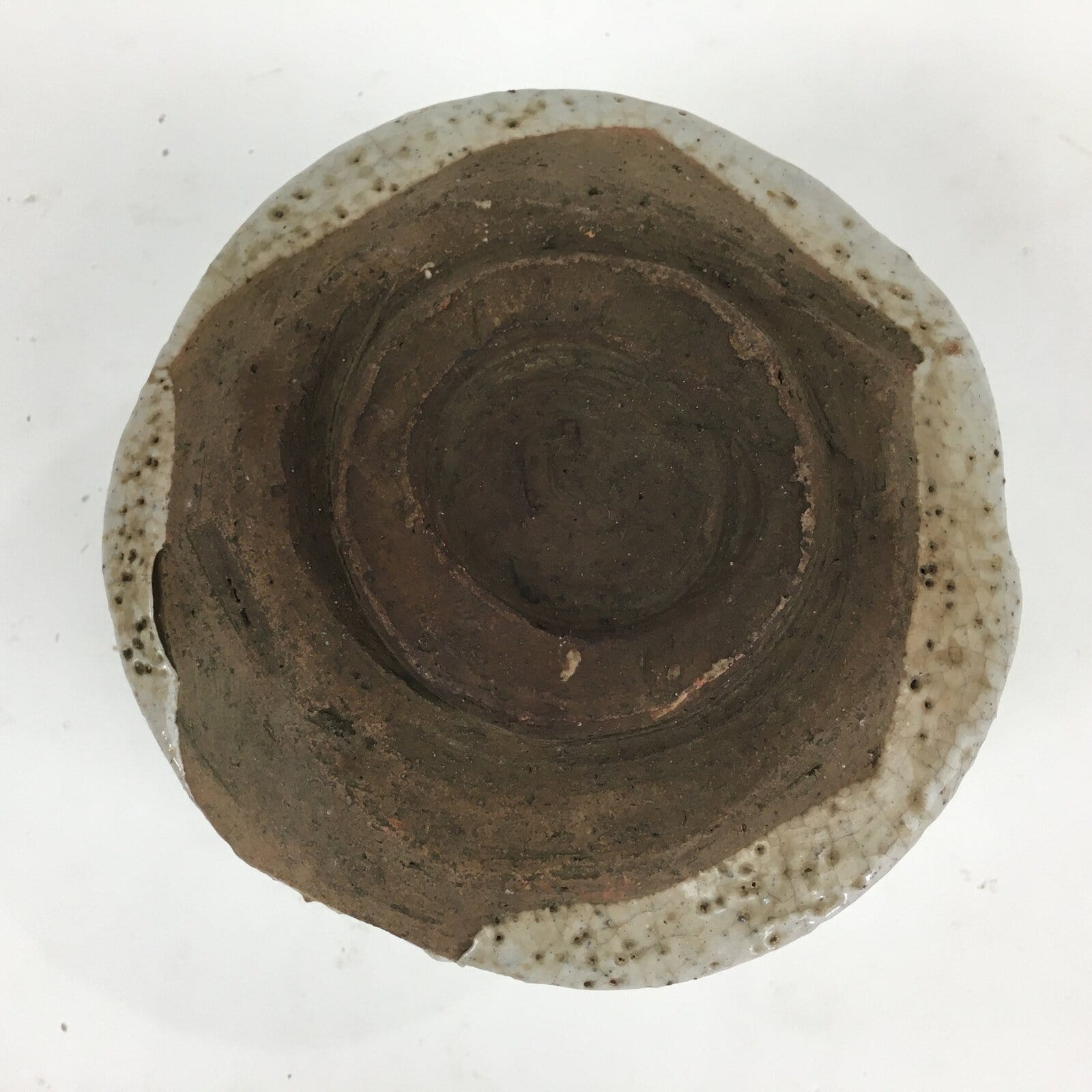 Japanese Ceramic Mino Ware Tea Ceremony Bowl Vtg Chawan Pottery Sado GTB827