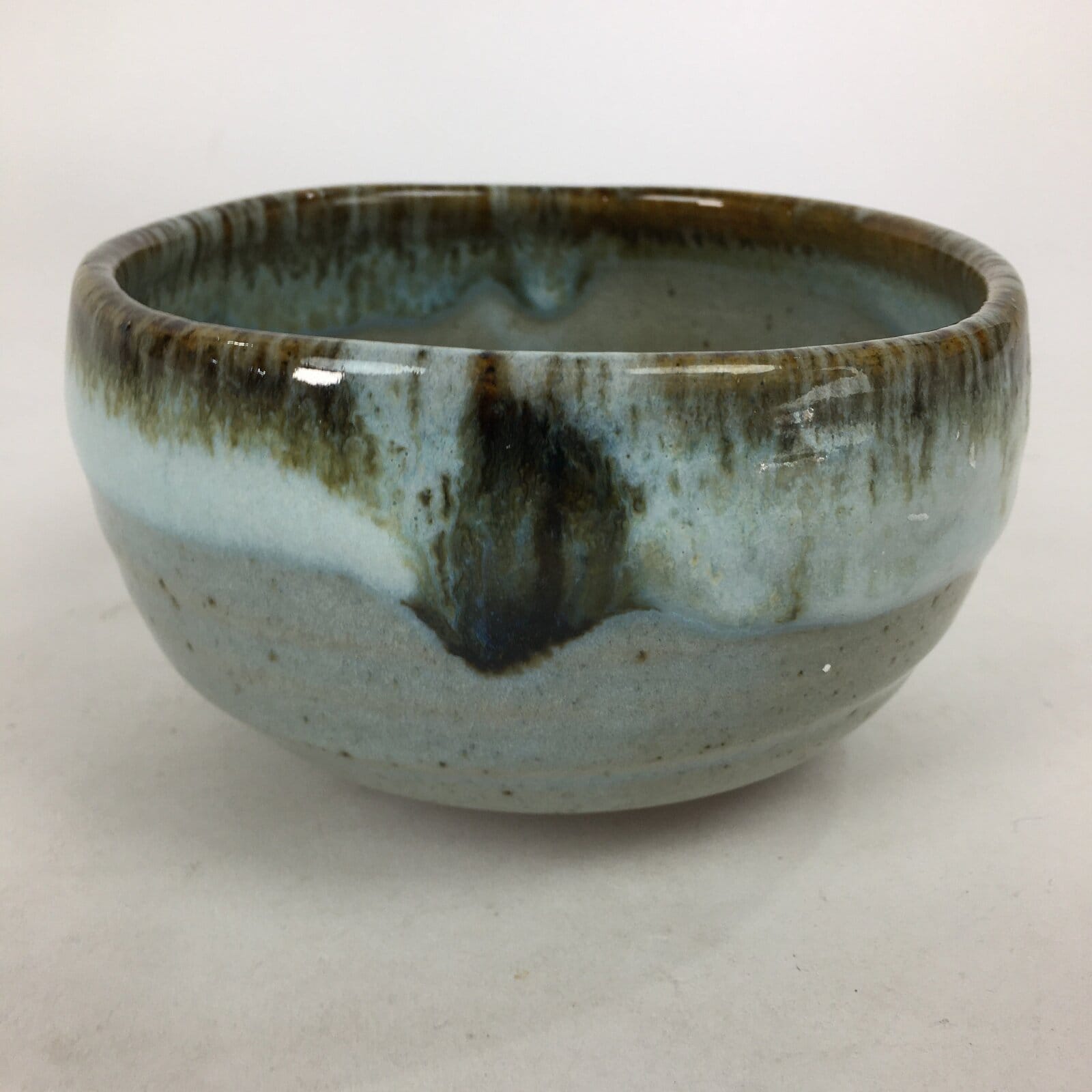 Japanese Ceramic Mino Ware Tea Ceremony Green Tea Bowl Vtg Chawan GTB860