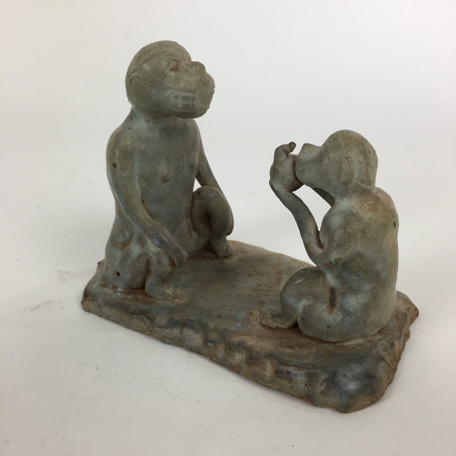 Japanese Ceramic Monkey Family Art Figurine Statue Handicraft Okimono BD761