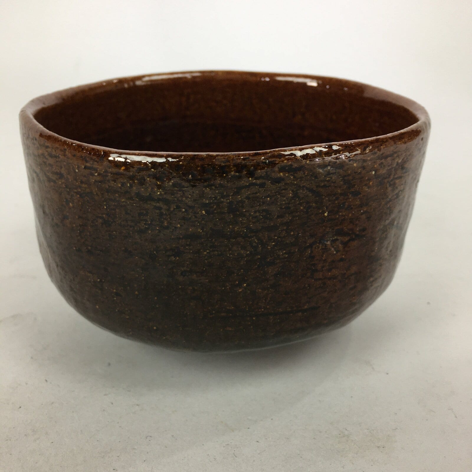 Japanese Ceramic Ohi Ware Tea Ceremony Green Tea Bowl Vtg Chawan GTB877