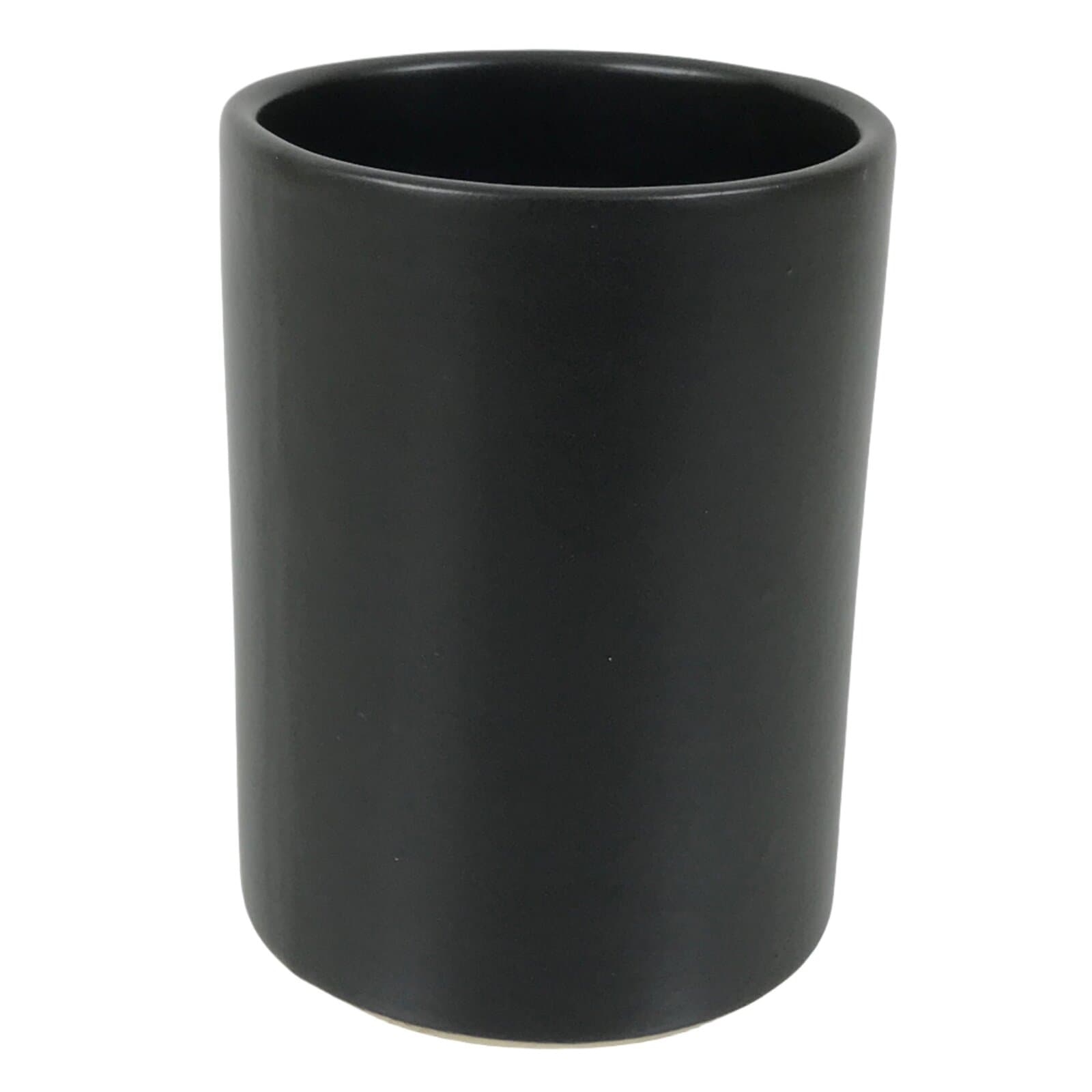 Japanese Ceramic Pottery Flower Vase Vtg Ikebana Arrangement Kabin Black FK204