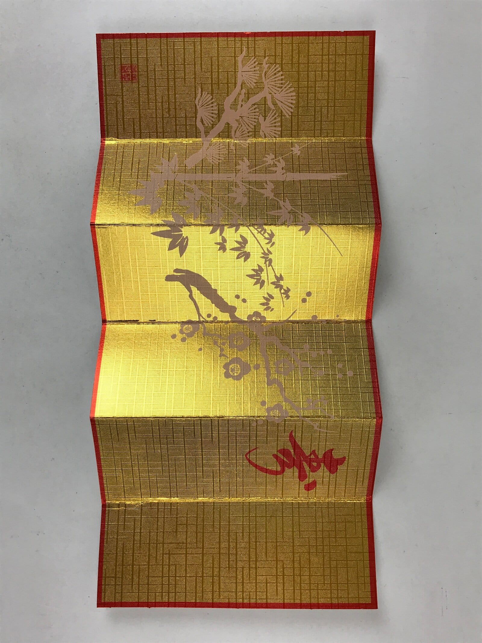 Japanese Ceramic Rabbit Doll Green Set Folding Screen Zodiac Decoration PX714