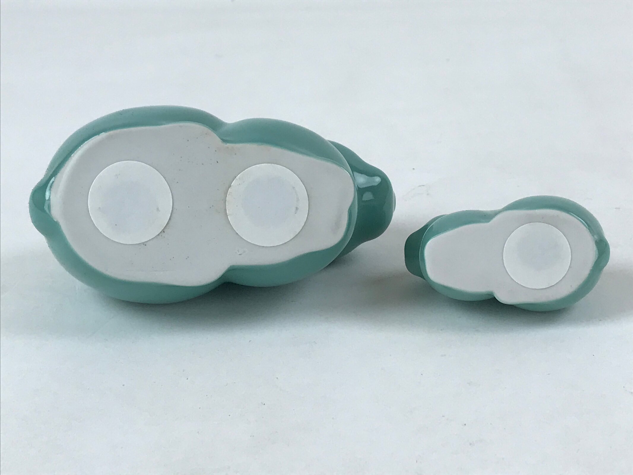 Japanese Ceramic Rabbit Doll Green Set Folding Screen Zodiac Decoration PX714