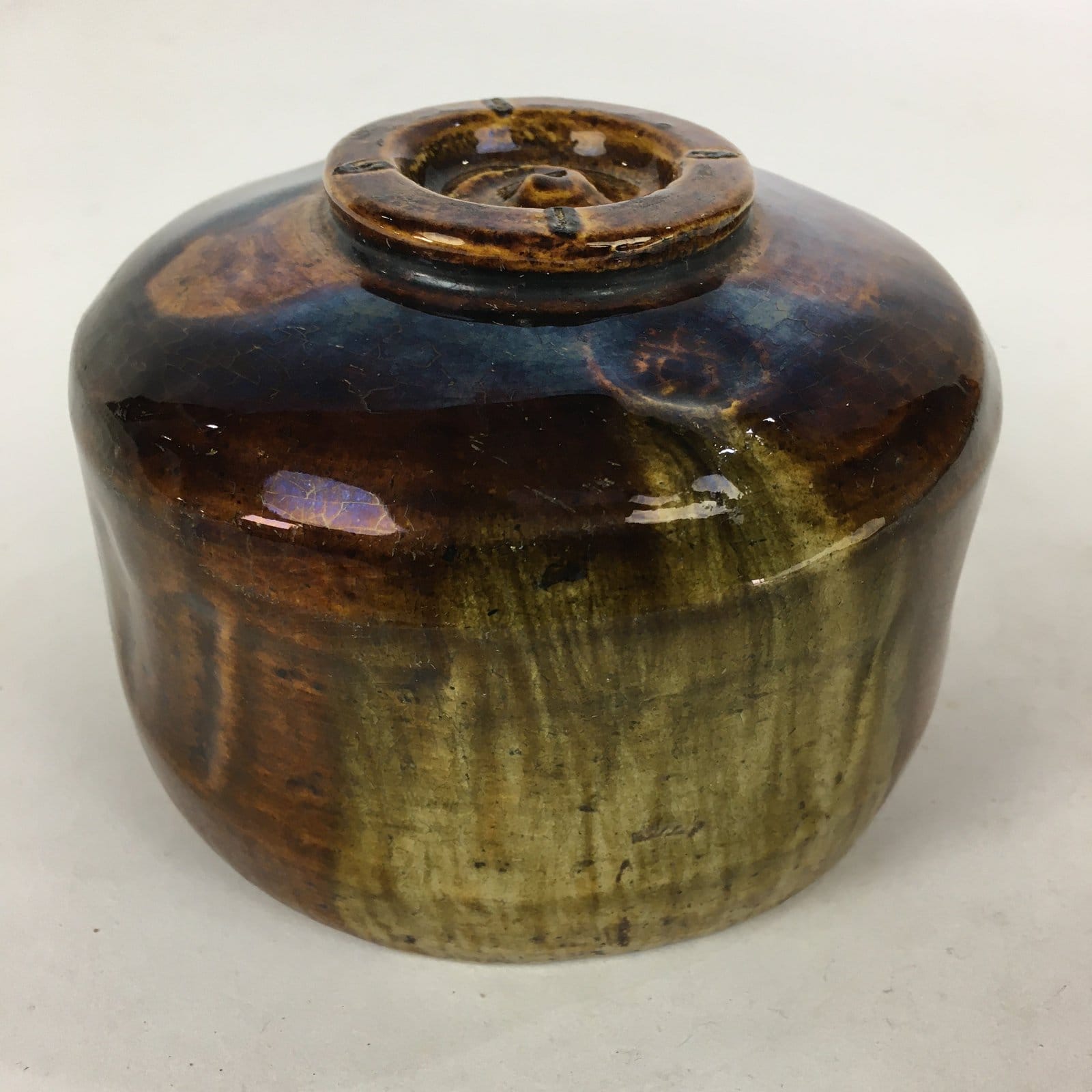 Japanese Ceramic Raku Ware Tea Ceremony Green Tea Bowl Vtg Chawan GTB873