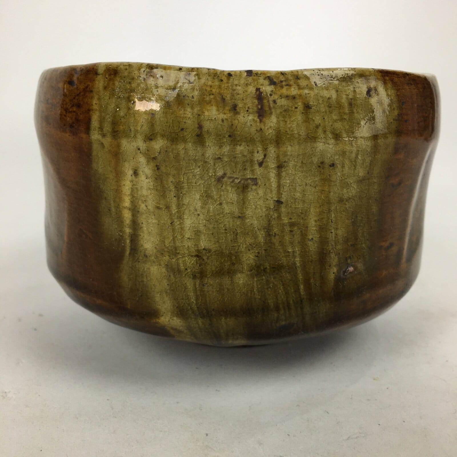 Japanese Ceramic Raku Ware Tea Ceremony Green Tea Bowl Vtg Chawan GTB873