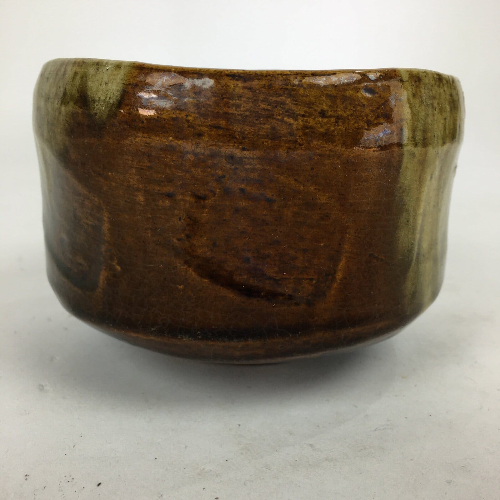 Japanese Ceramic Raku Ware Tea Ceremony Green Tea Bowl Vtg Chawan GTB873