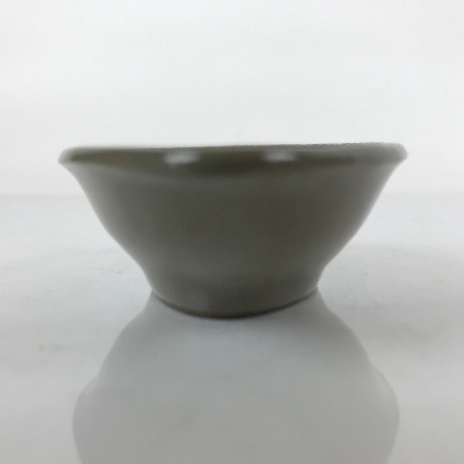 Japanese Ceramic Renge Spoon W/Stand Vtg Nabe Ramen Noodle Soup Gray PY877