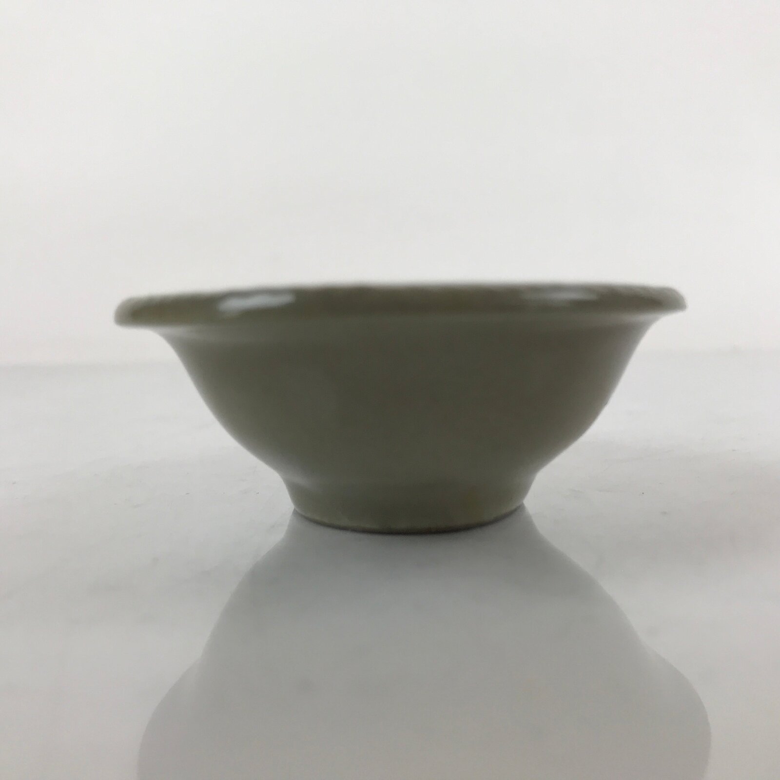 Japanese Ceramic Renge Spoon W/Stand Vtg Nabe Ramen Noodle Soup Gray PY888