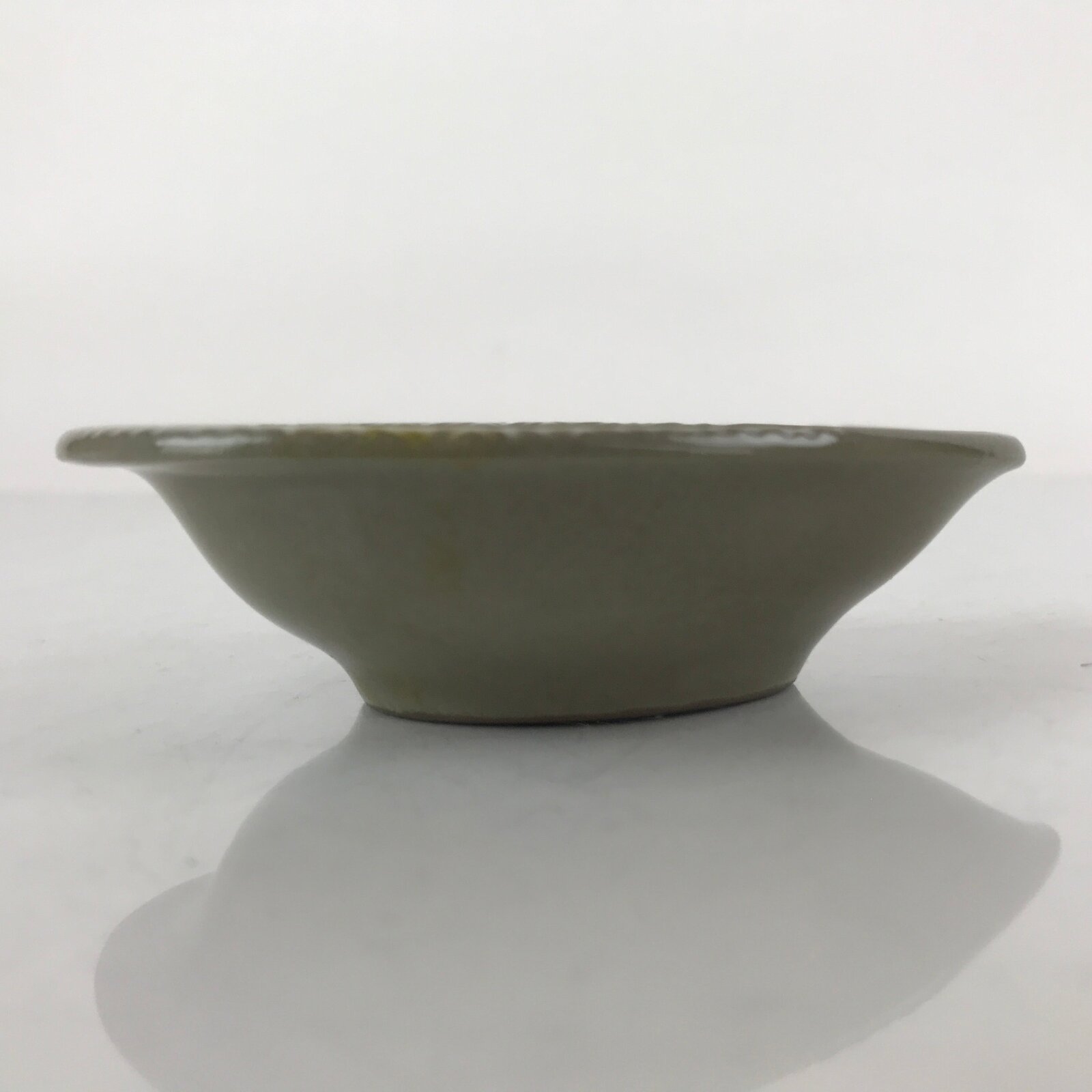 Japanese Ceramic Renge Spoon W/Stand Vtg Nabe Ramen Noodle Soup Gray PY888