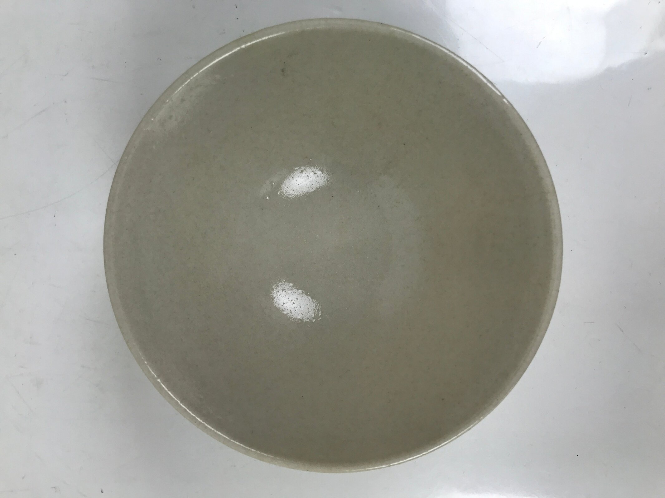 Japanese Ceramic Rice Bowl Owan Vtg Kobachi Beige Brown Leafy Plant Design Y397