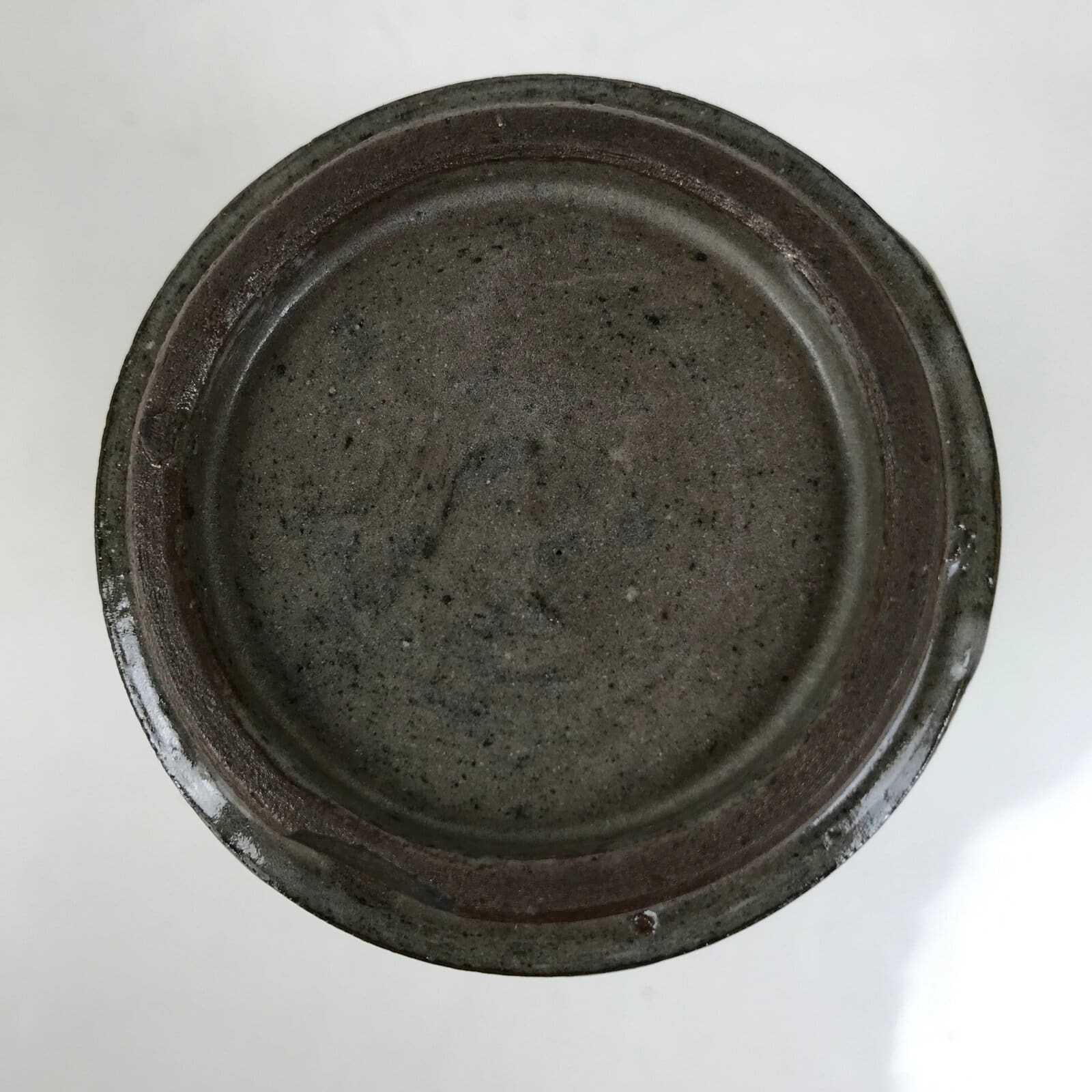 Japanese Ceramic Sake Bottle Tokkuri Gray Flying Crane Cloud Wavy Shade TS798