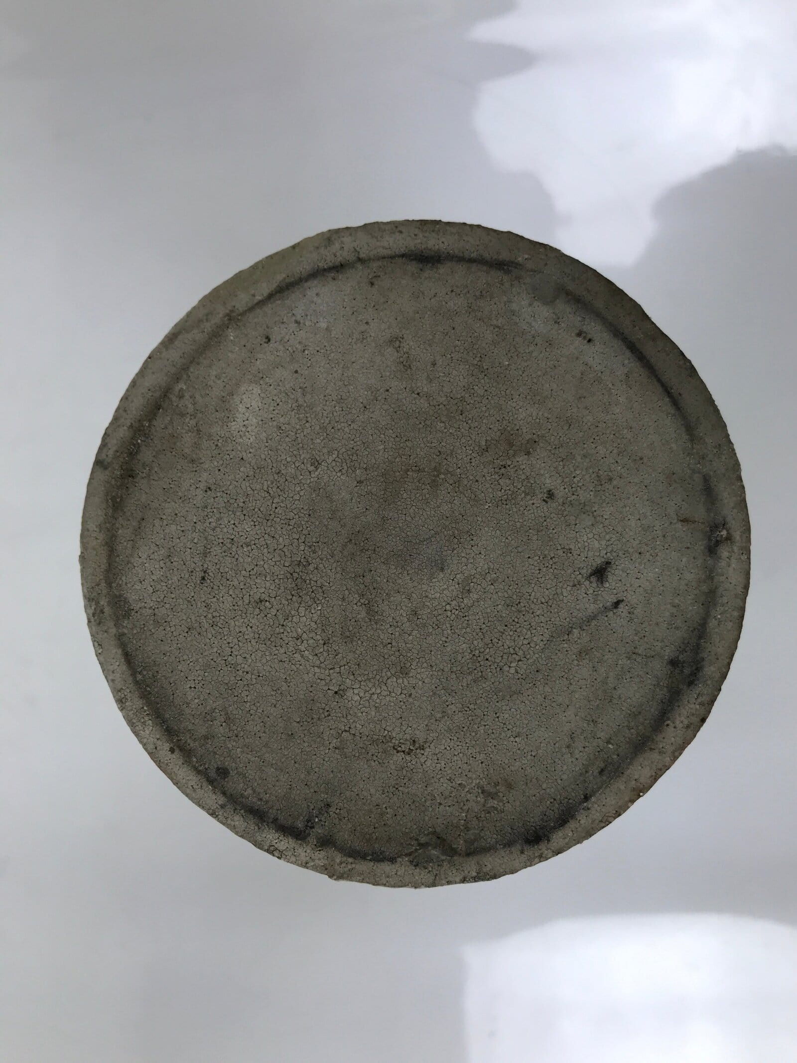 Japanese Ceramic Sake Bottle Vtg Kayoi-Tokkuri Gray Black Green Circles TS814