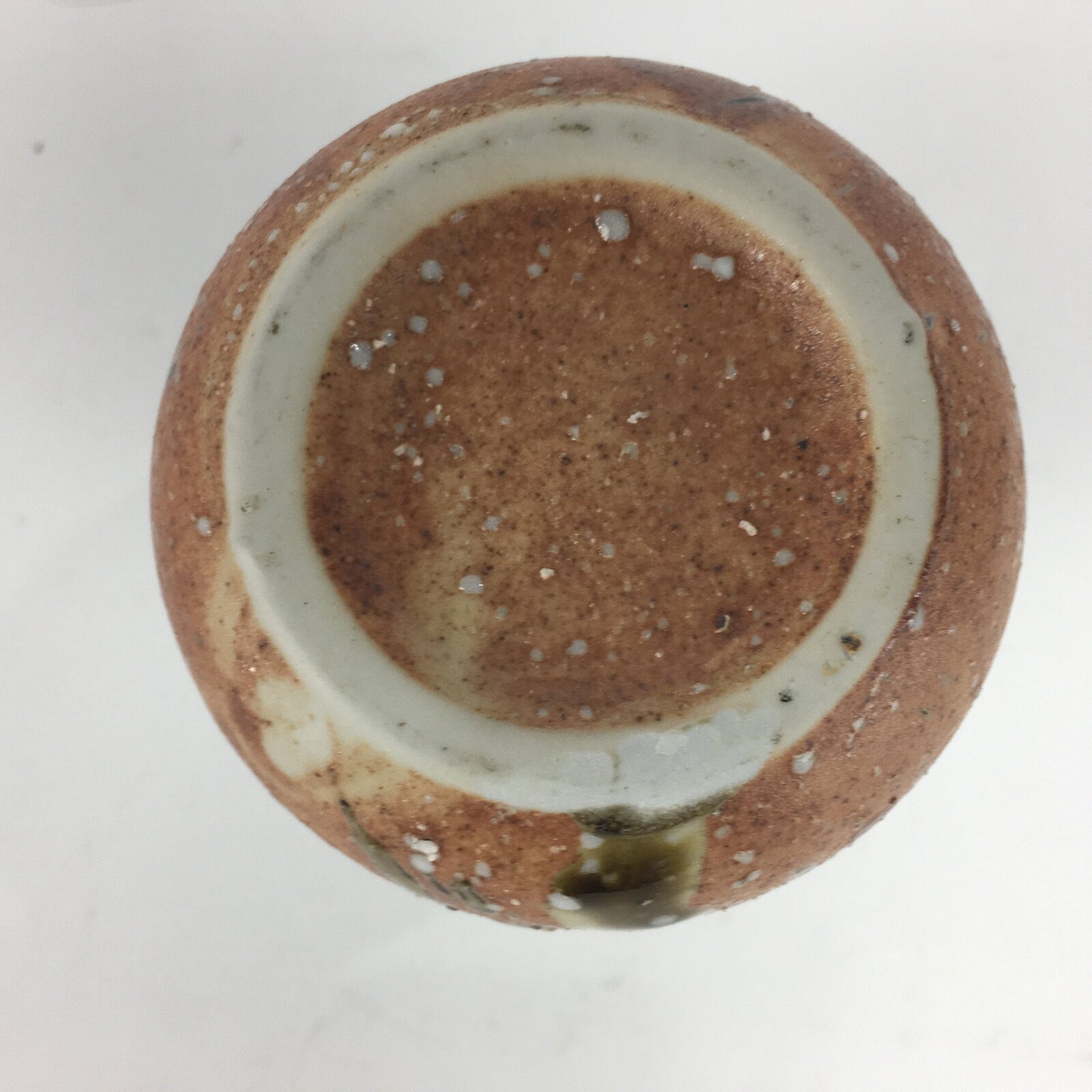 Japanese Ceramic Sake Bottle Vtg Pottery Brown Pebbles Ishihaze Tokkuri TS302