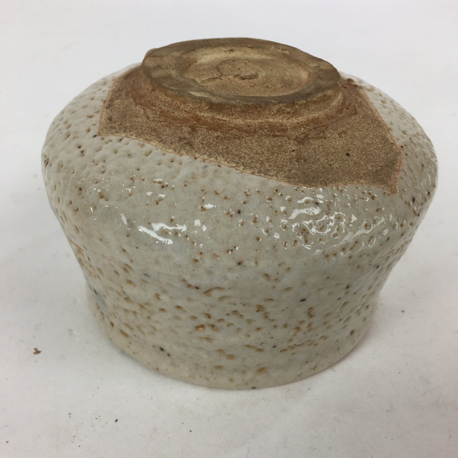 Japanese Ceramic Shino Ware Tea Ceremony Green Tea Bowl Vtg Chawan GTB872