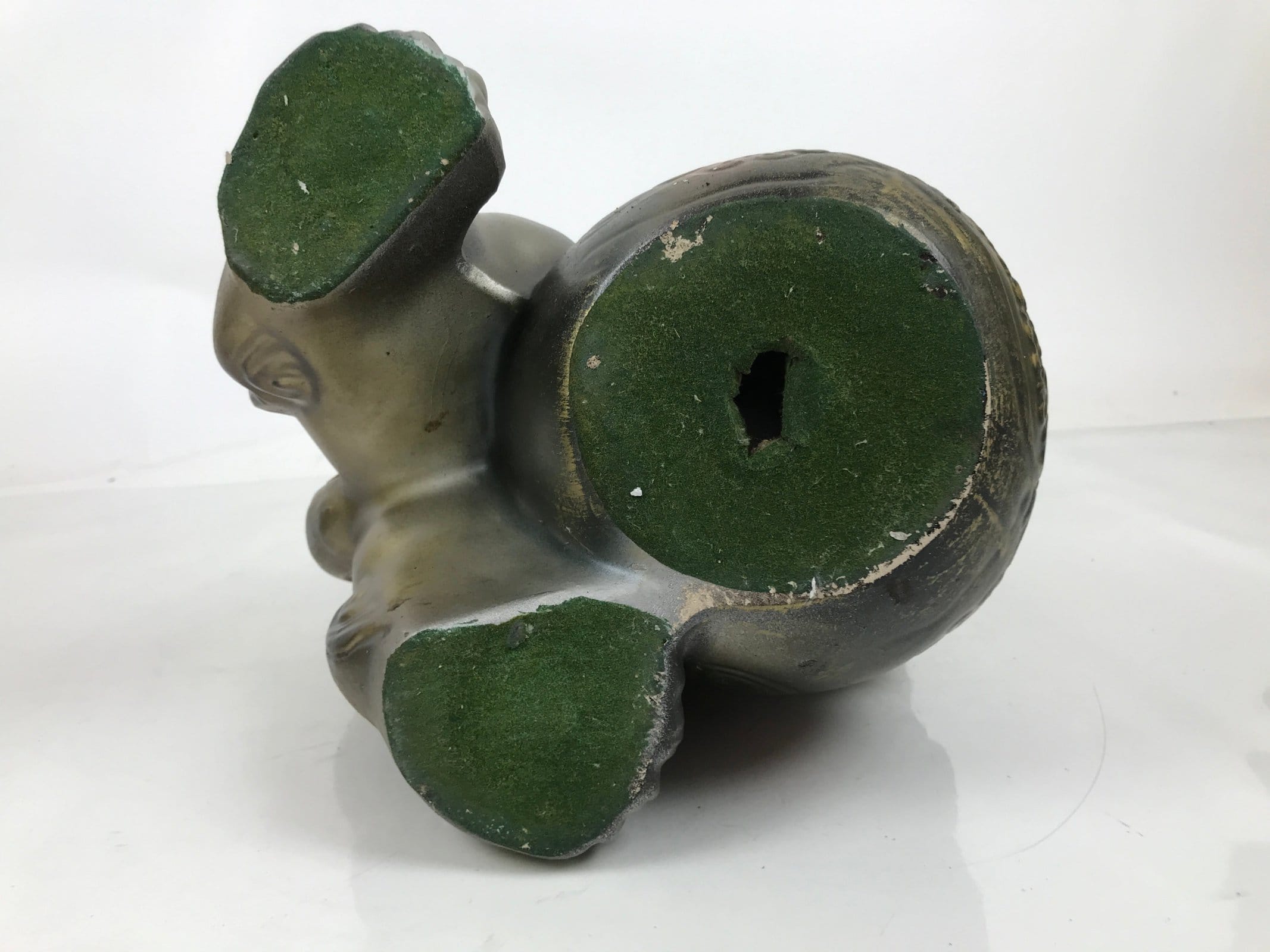 Japanese Ceramic Shishi Foo Lion Dog Statue Vtg Shisa Komainu Okimono Brown ST55