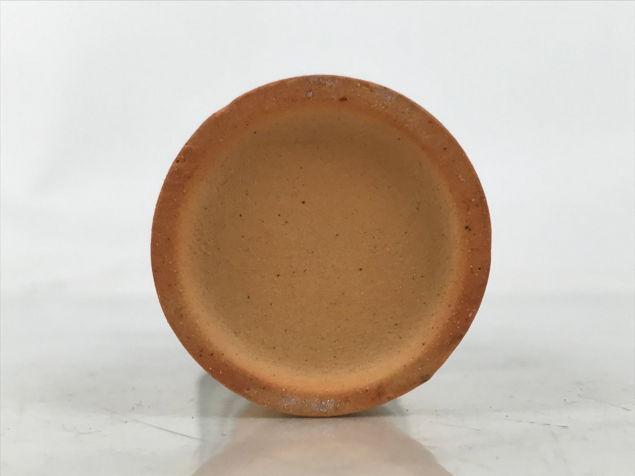 Japanese Ceramic Single Flower Vase Vtg Small Kabin Brown Blue Unglazed MFV97