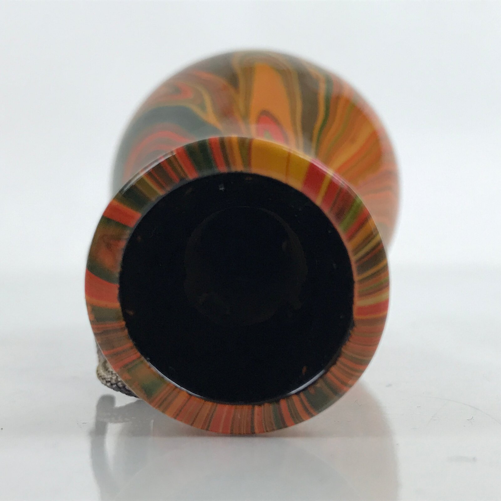 Japanese Ceramic Single Flower Vase Vtg Small Kabin Nagasaki Nanban Nuri MFV86