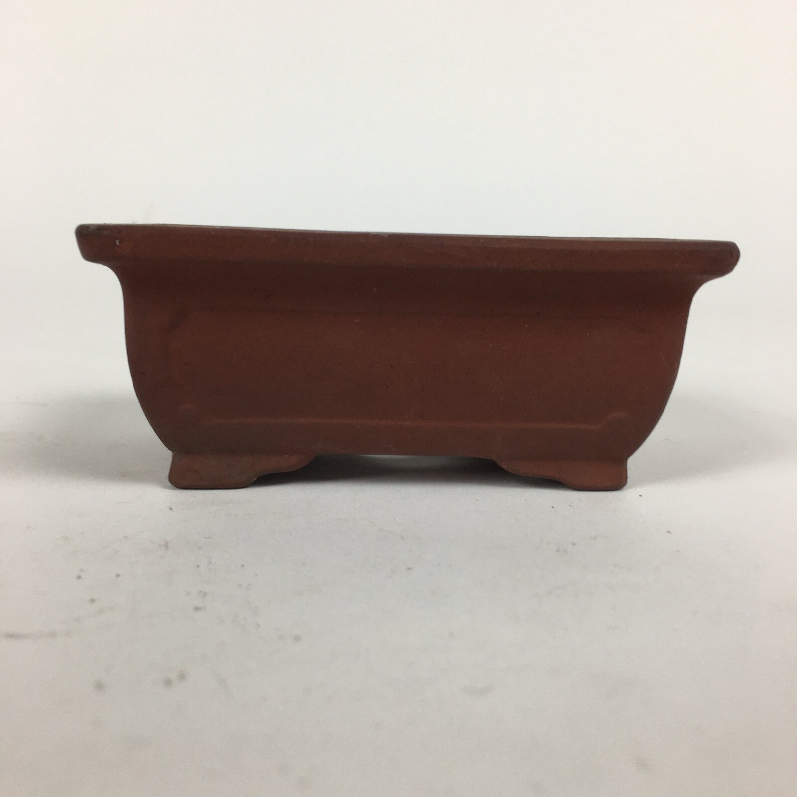 Japanese Ceramic Small Bonsai Pot Vtg Pottery House Plant Flower Pot Brown PP876