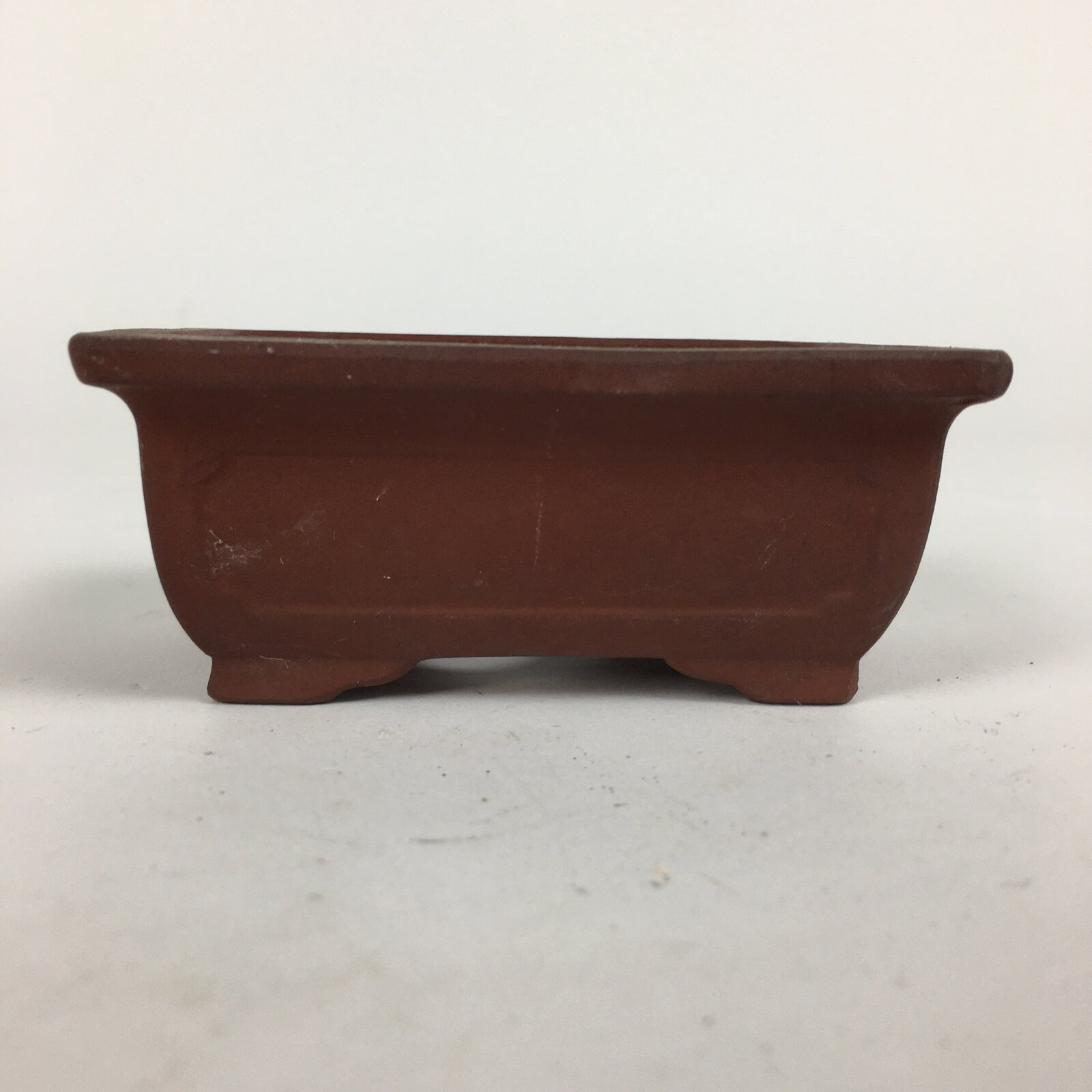 Japanese Ceramic Small Bonsai Pot Vtg Pottery House Plant Flower Pot Brown PP876