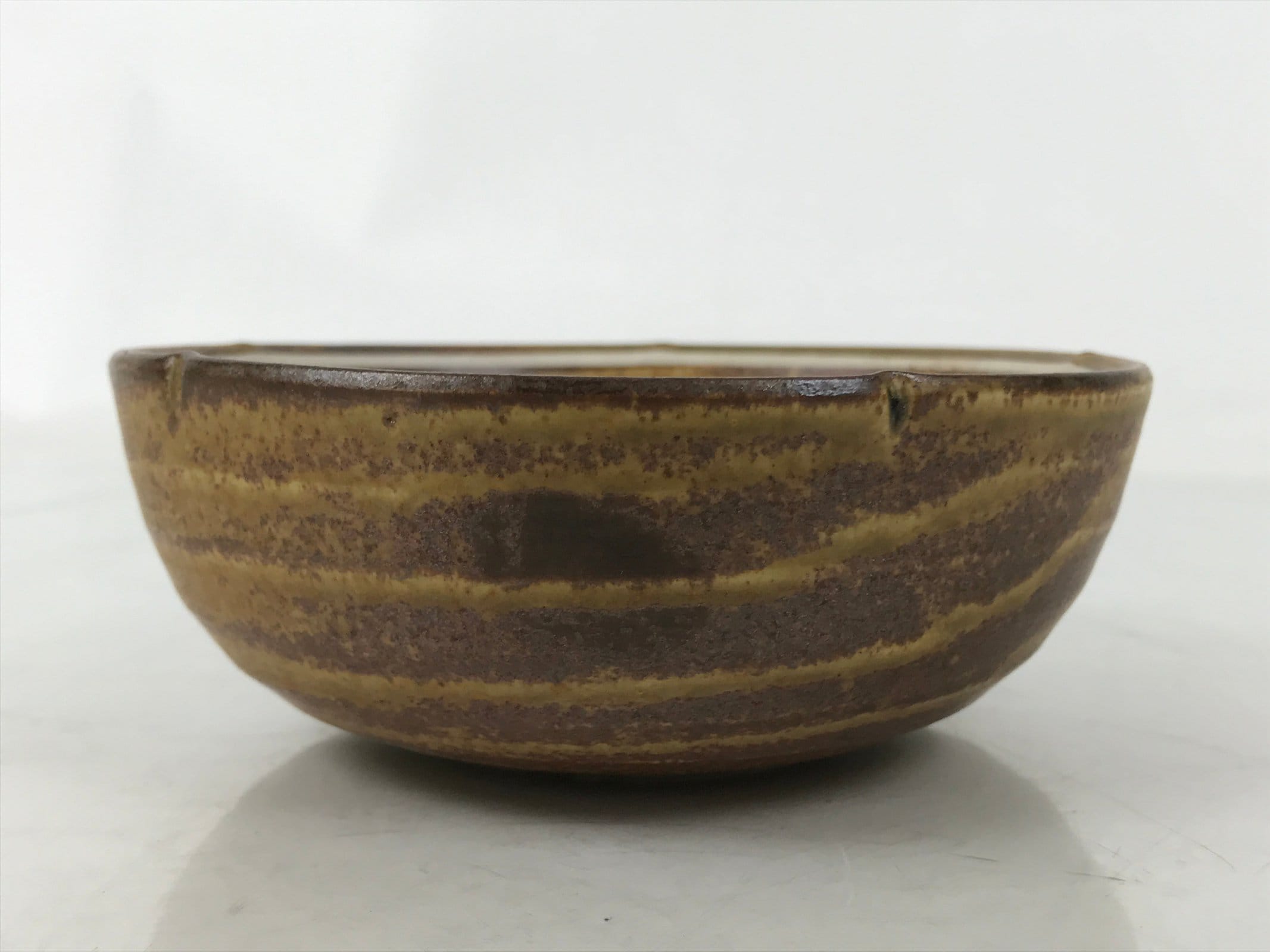 Japanese Ceramic Small Bowl Kobachi Vtg Namasu Dish Plum Blossom Ume Brown Y288