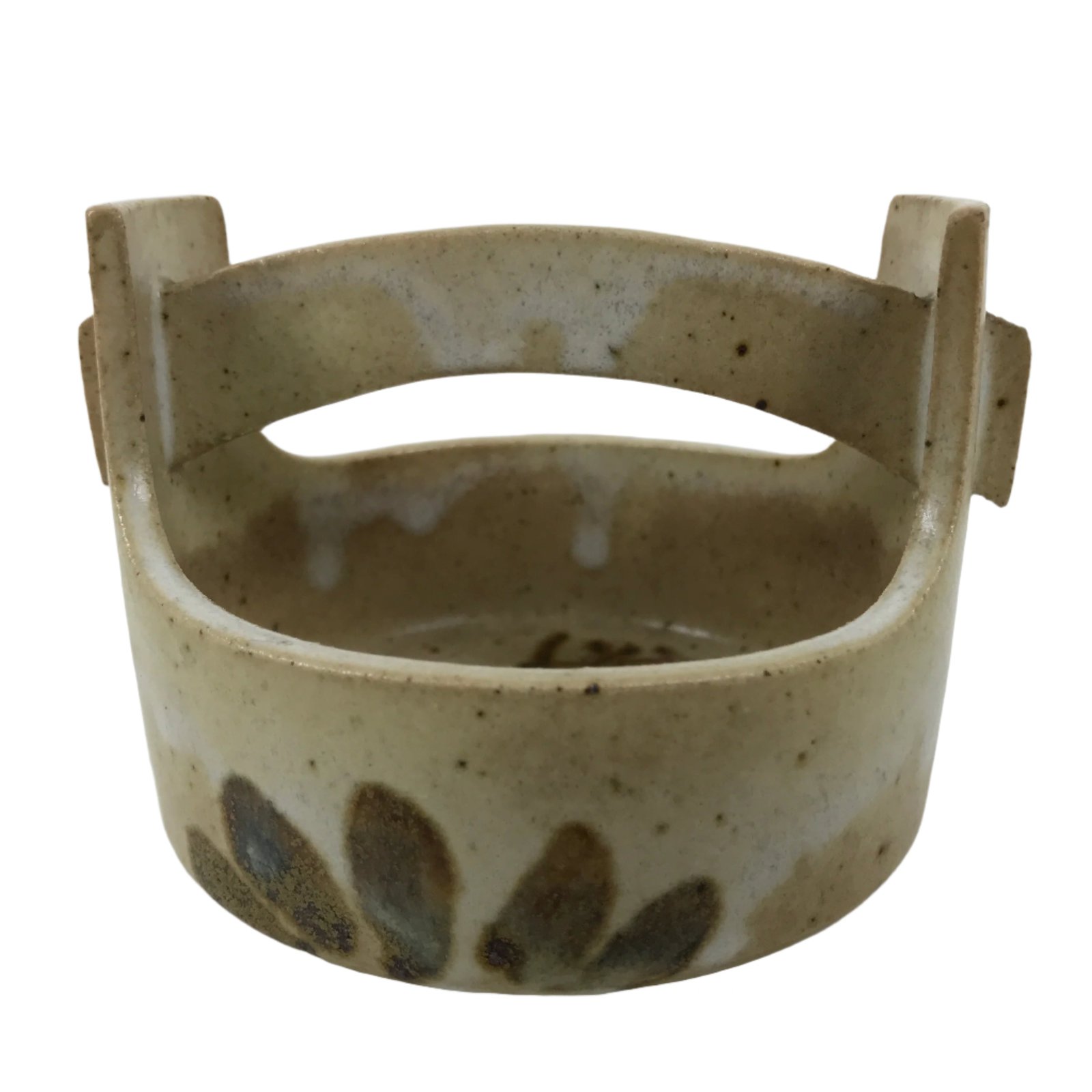 Japanese Ceramic Small Bowl Vtg Kobachi Kashibachi Chidori Bird Leaf Beige Y417