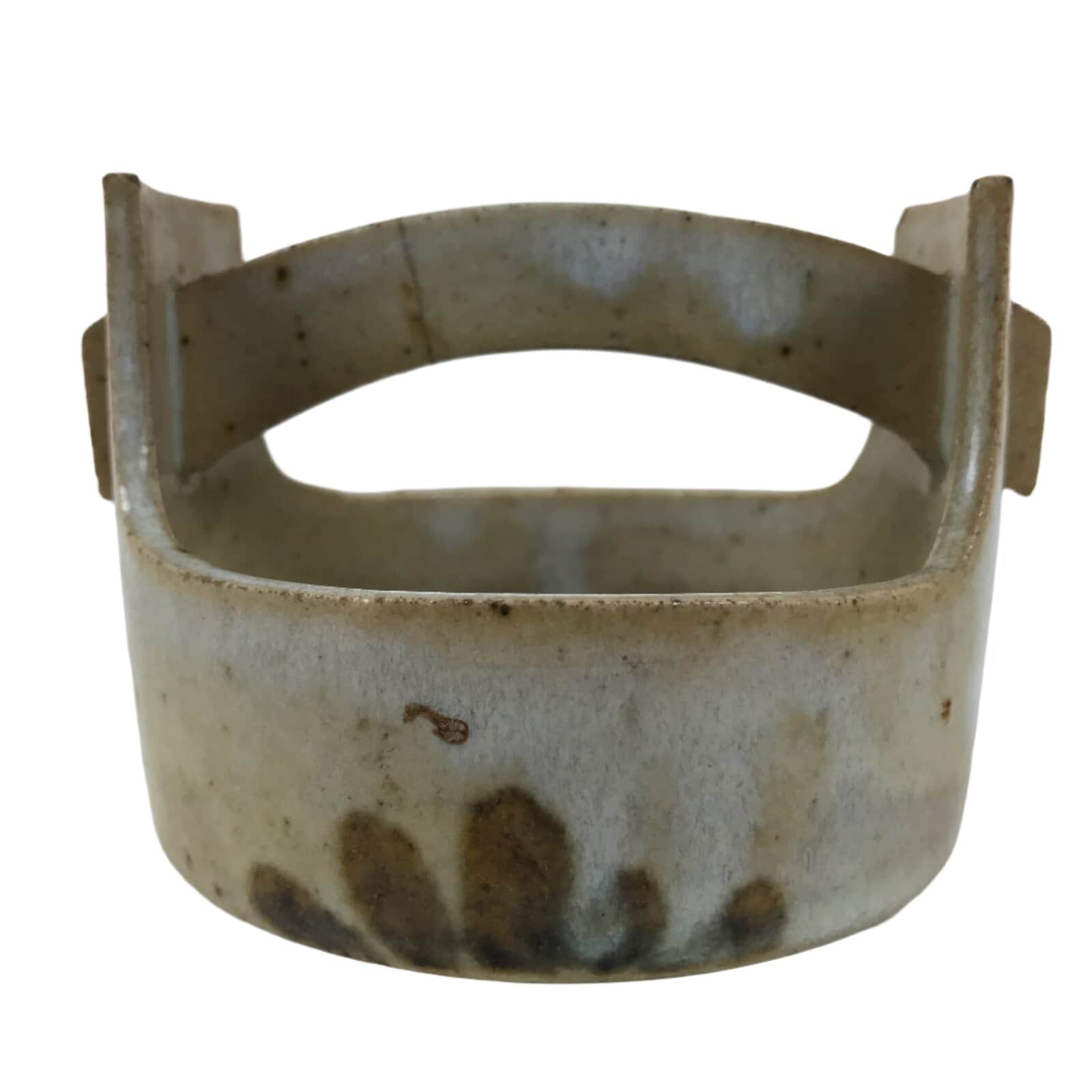 Japanese Ceramic Small Bowl Vtg Kobachi Kashibachi Chidori Bird Leaf Gray Y418