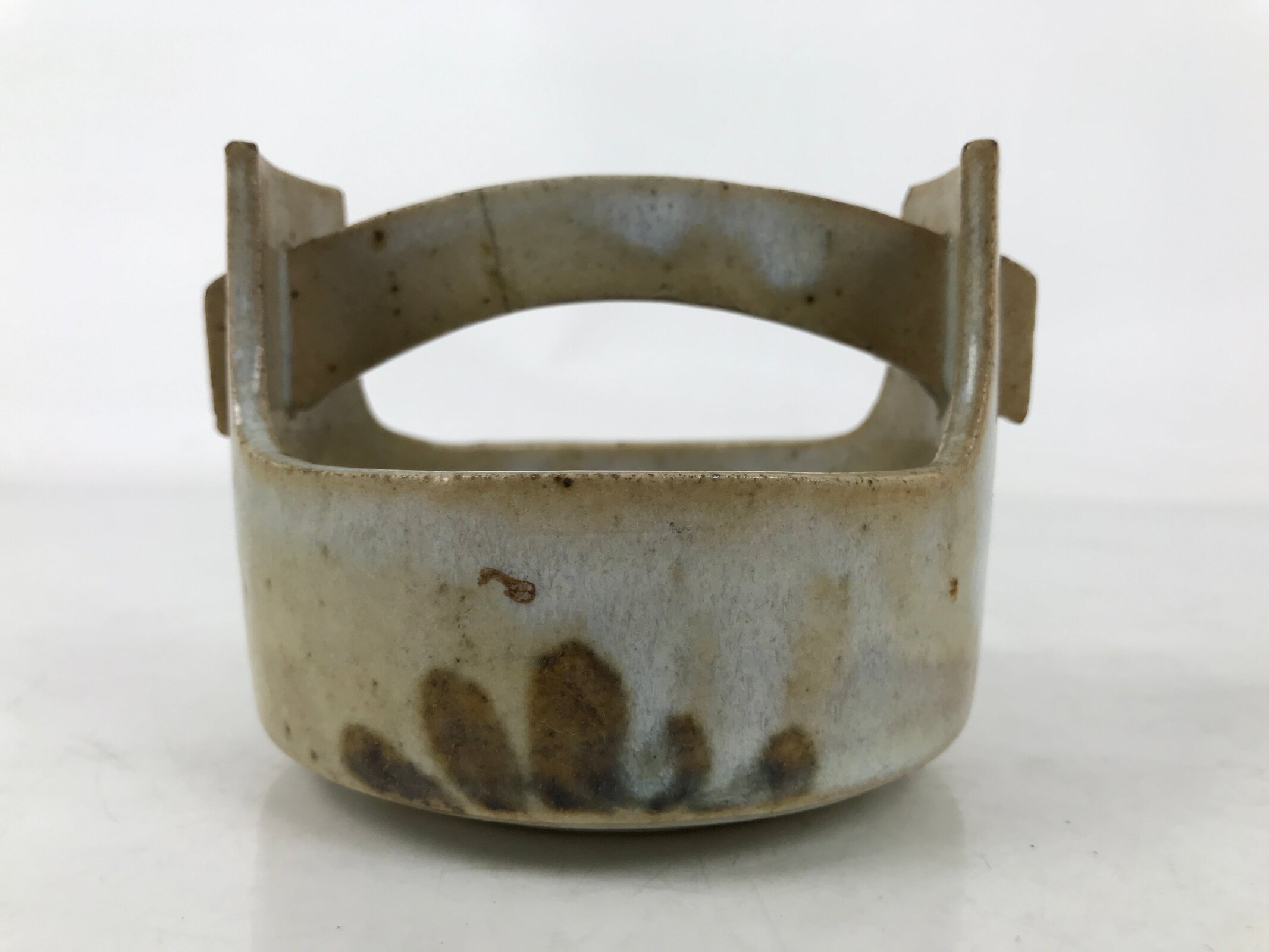 Japanese Ceramic Small Bowl Vtg Kobachi Kashibachi Chidori Bird Leaf Gray Y418