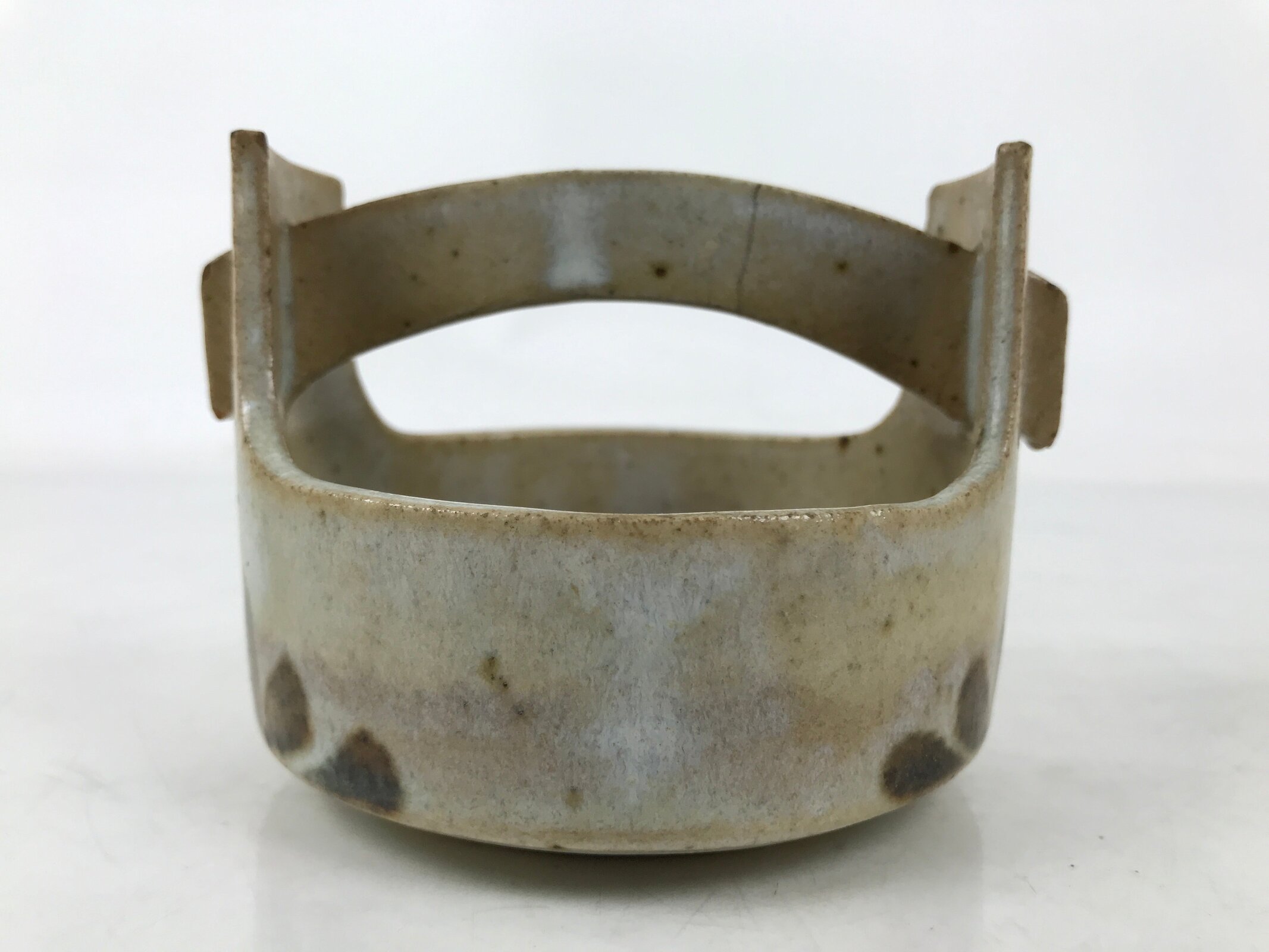 Japanese Ceramic Small Bowl Vtg Kobachi Kashibachi Chidori Bird Leaf Gray Y418