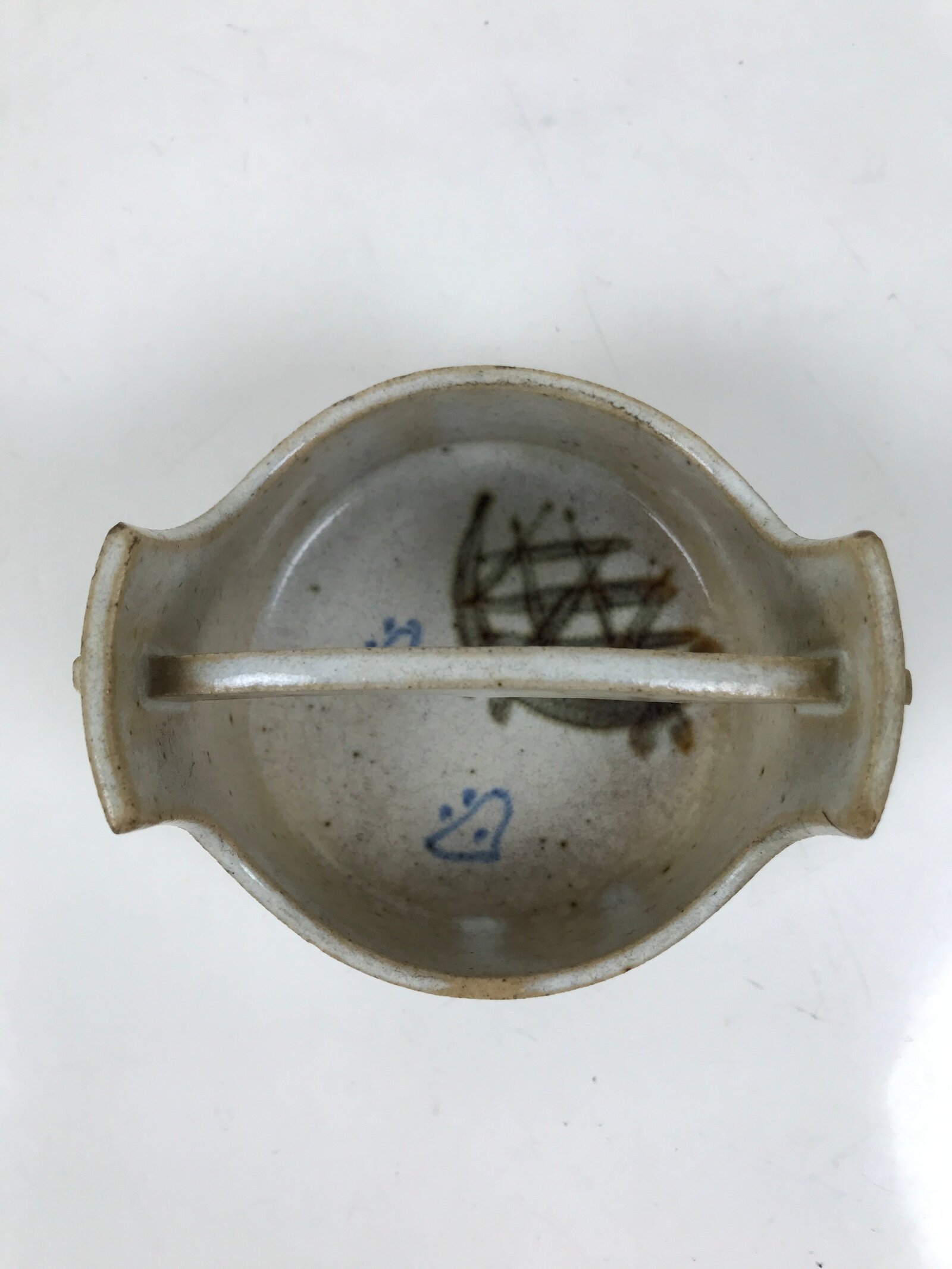 Japanese Ceramic Small Bowl Vtg Kobachi Kashibachi Chidori Bird Leaf Gray Y419