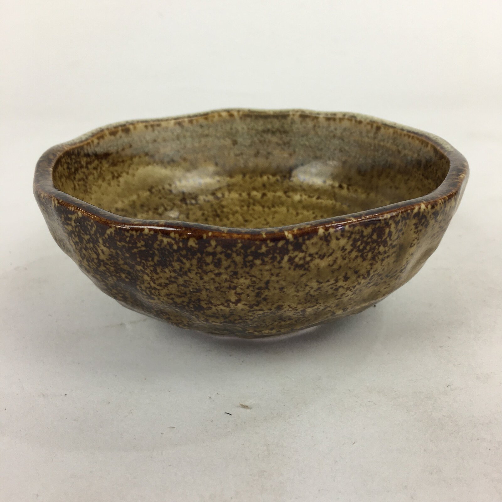 Japanese Ceramic Small Bowl Vtg Pottery Yakimono Kobachi Brown PP908