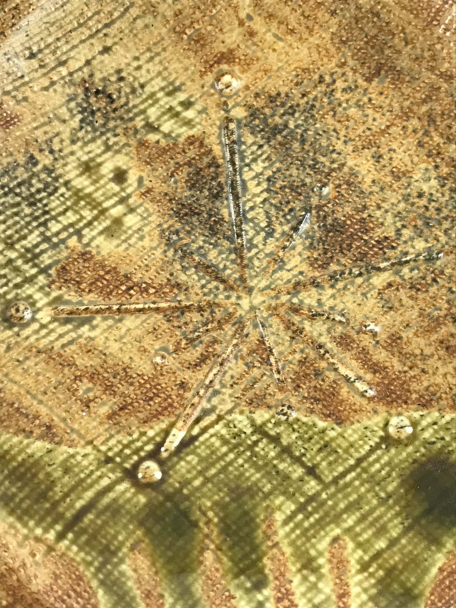 Japanese Ceramic Snack Bowl Kashiki Vtg Pottery Yakimono Cherry Blossom Brown PY