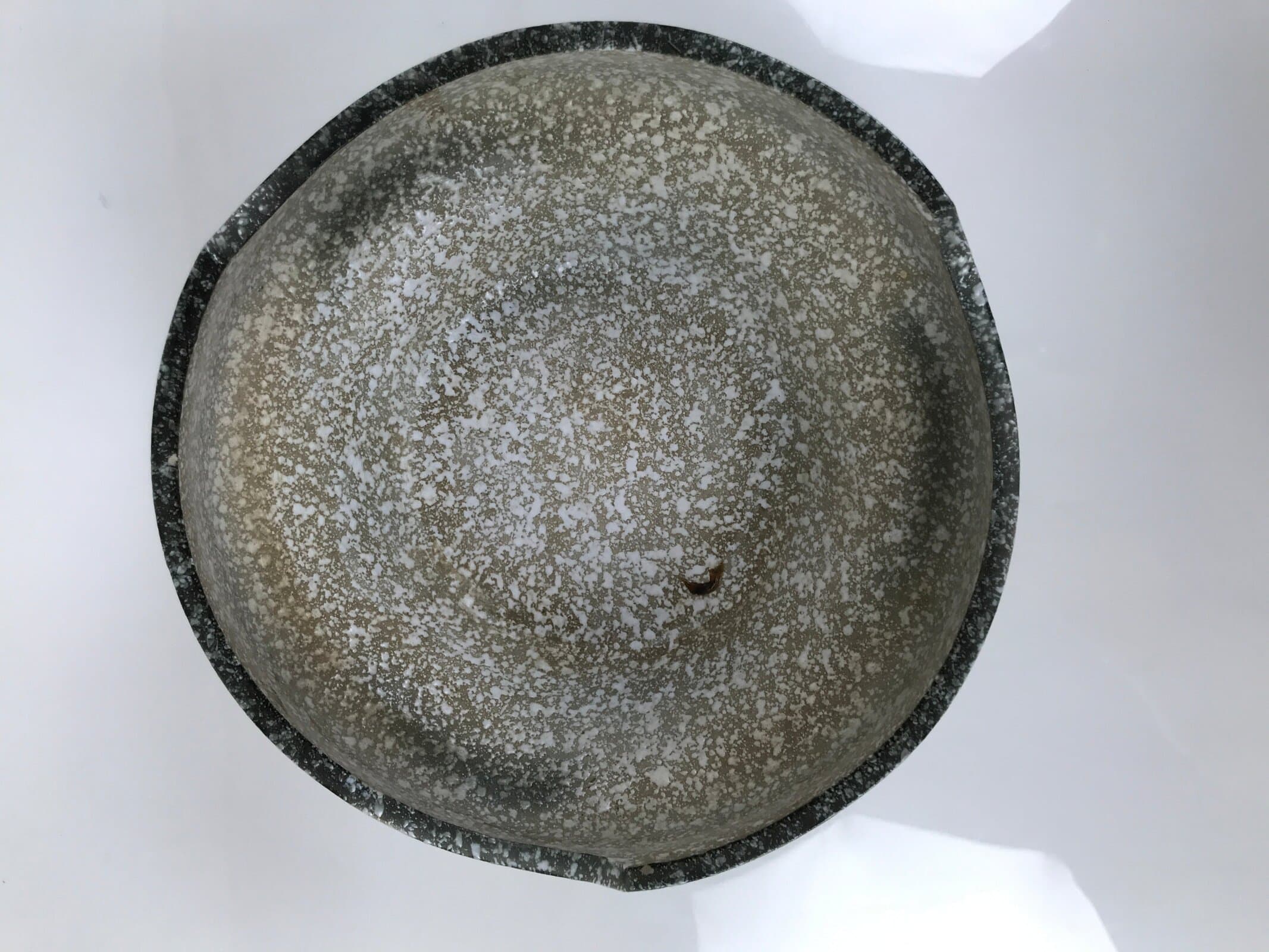 Japanese Ceramic Suiban Flower Vase Pottery Ikebana Arrangement Gray Beige Y527