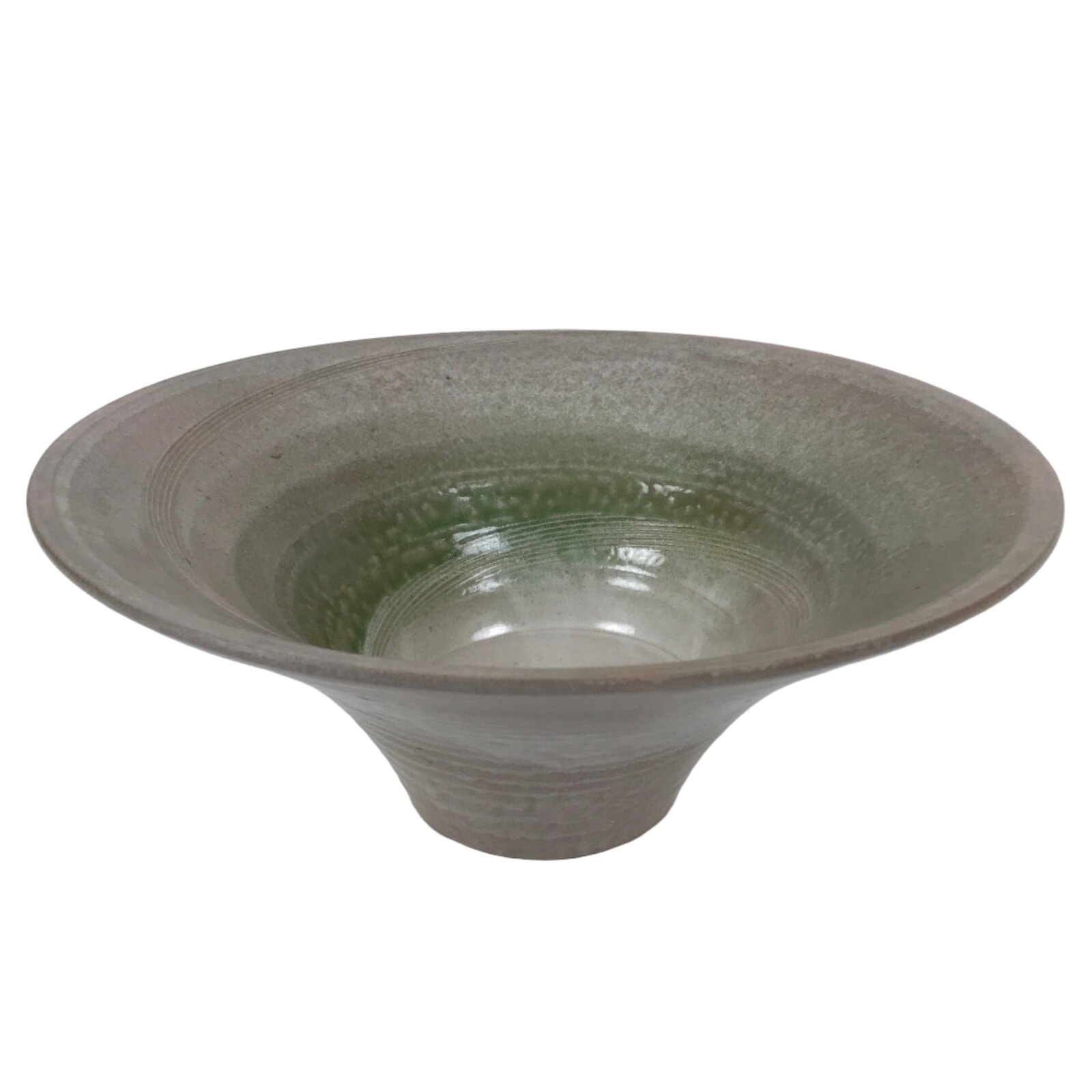 Japanese Ceramic Suiban Flower Vase Pottery Ikebana Arrangement Pink Gray Y525