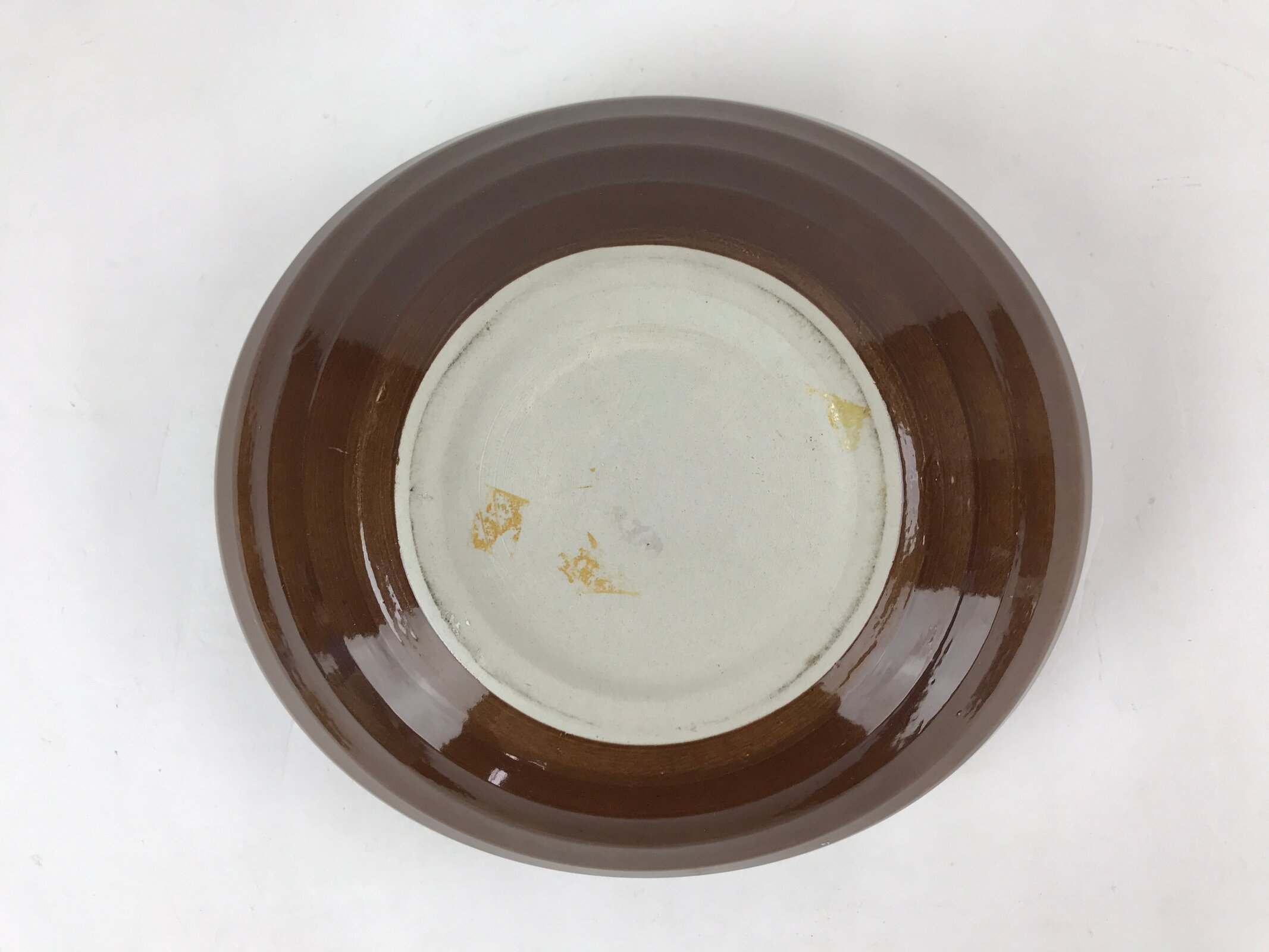 Japanese Ceramic Suiban Flower Vase Vtg Pottery Ikebana Arrangement Brown PY551