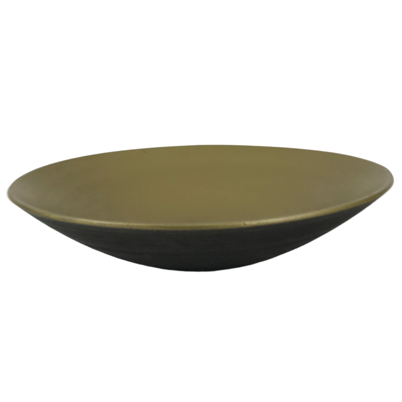 Japanese Ceramic Suiban Flower Vase Vtg Pottery Ikebana Arrangement Gold Y331