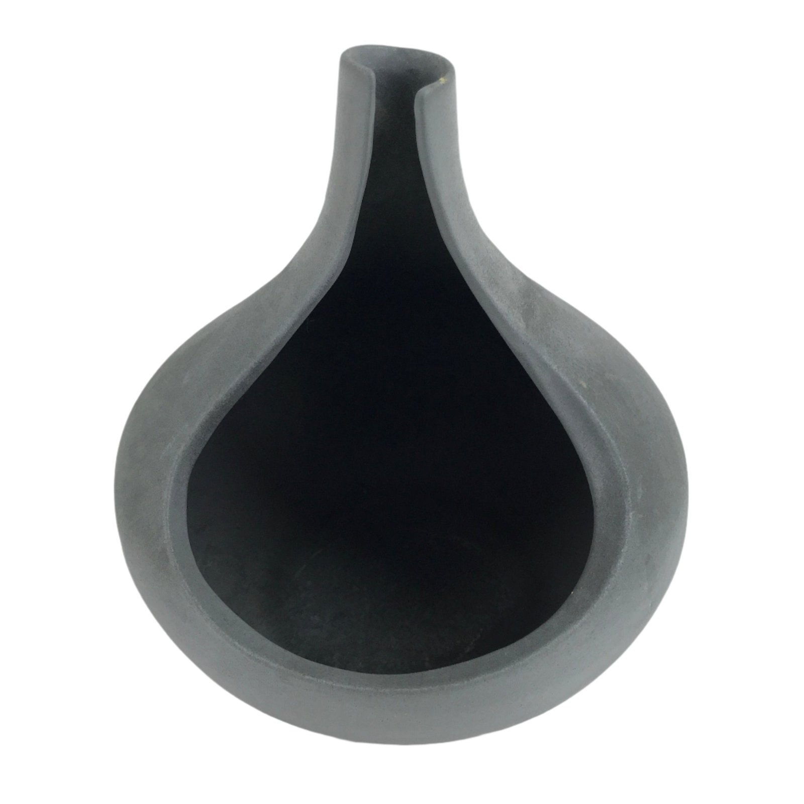 Japanese Ceramic Suiban Flower Vase Vtg Pottery Ikebana Arrangement Teardrop Y30