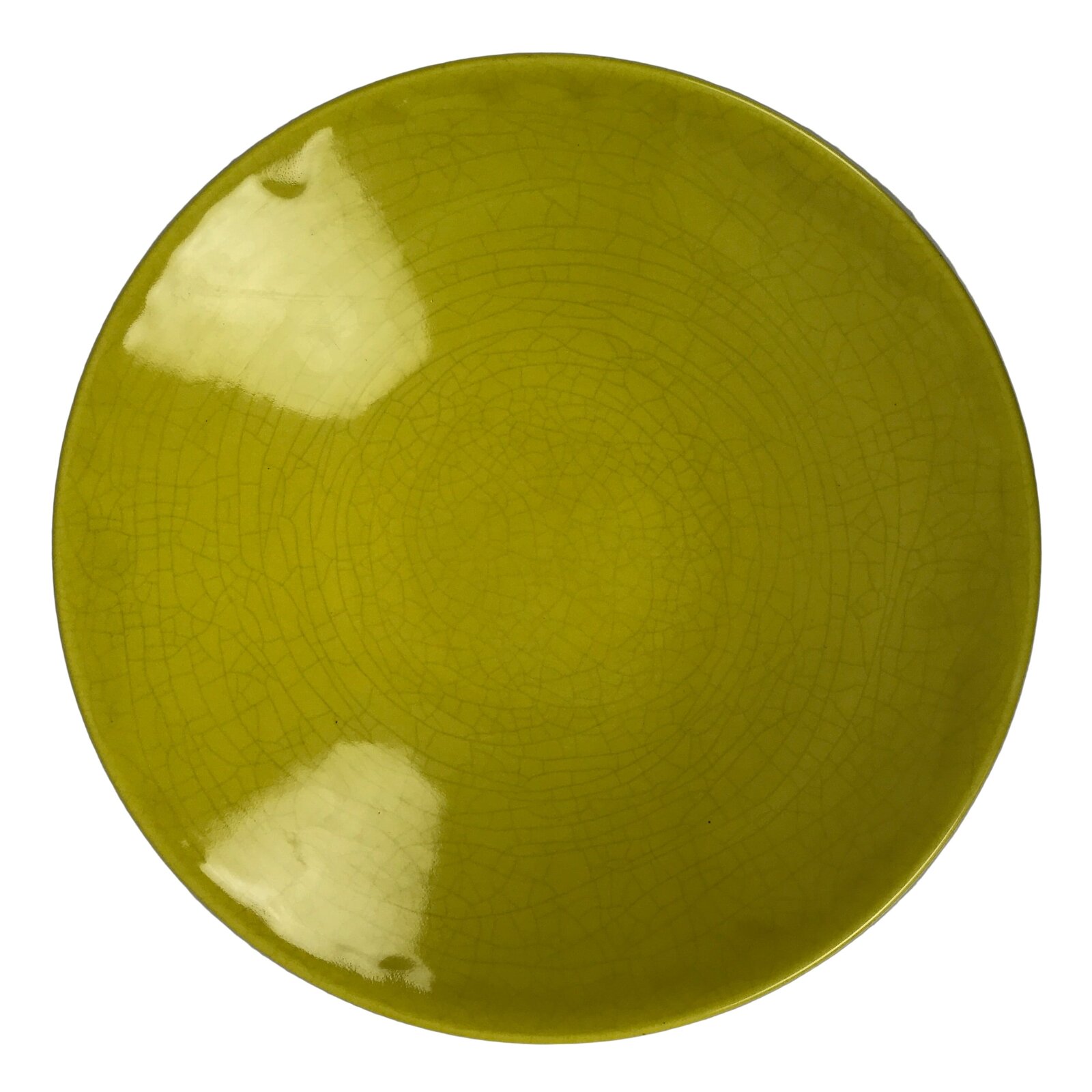 Japanese Ceramic Suiban Flower Vase Vtg Pottery Ikebana Arrangement Yellow Y522