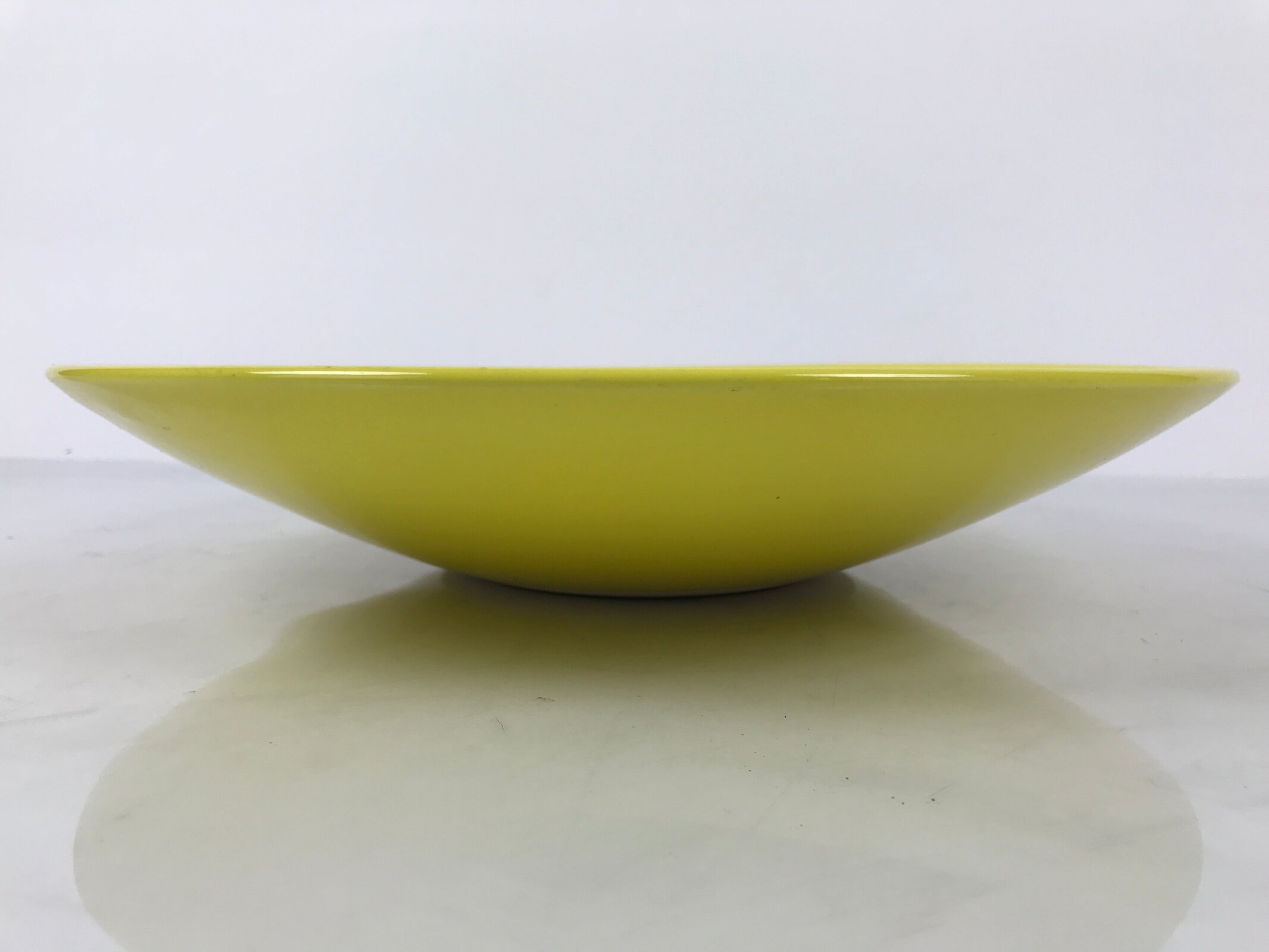 Japanese Ceramic Suiban Flower Vase Vtg Pottery Ikebana Arrangement Yellow Y522