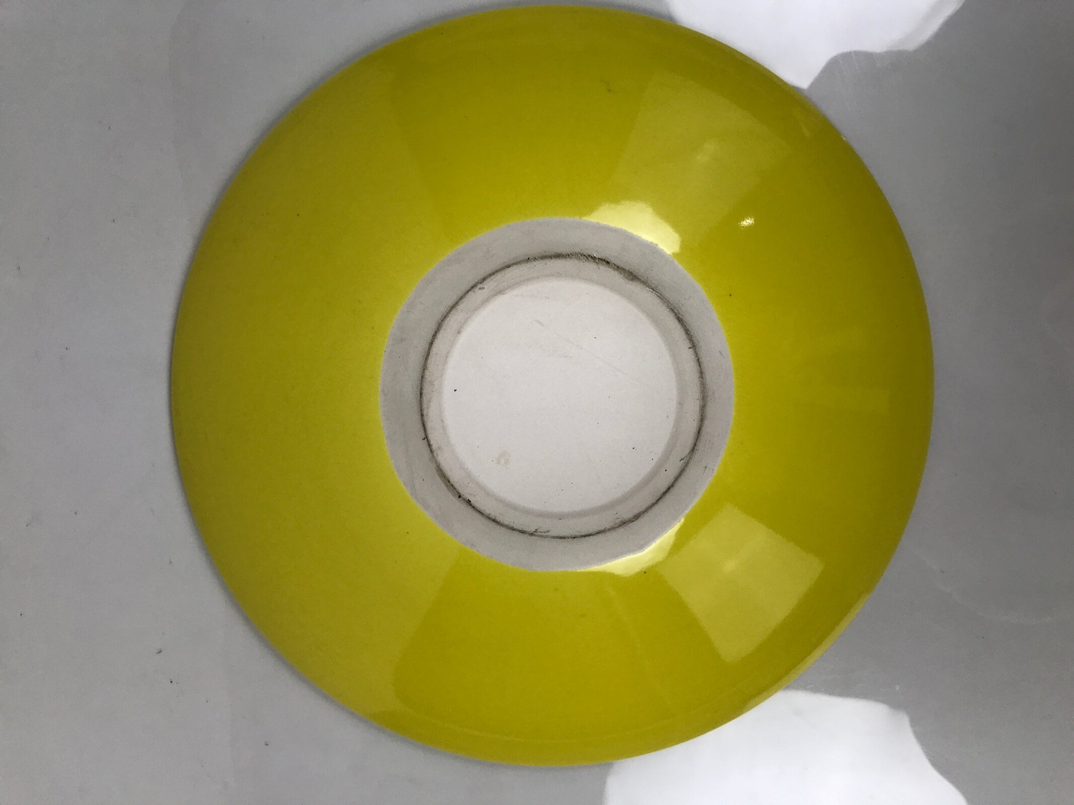 Japanese Ceramic Suiban Flower Vase Vtg Pottery Ikebana Arrangement Yellow Y522