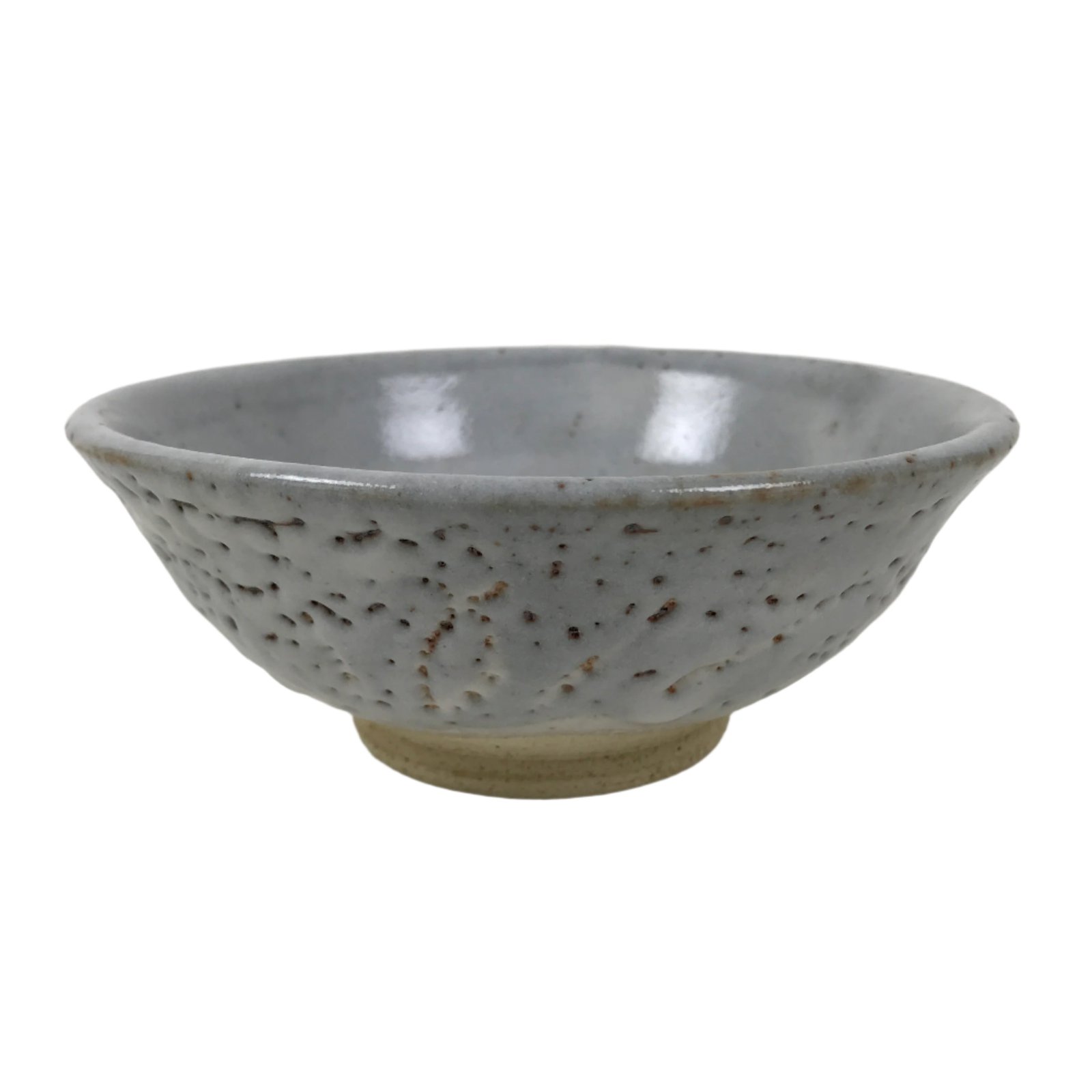 Japanese Ceramic Summer Green Tea Bowl Matcha Chawan Vtg Shino Ware CHB104