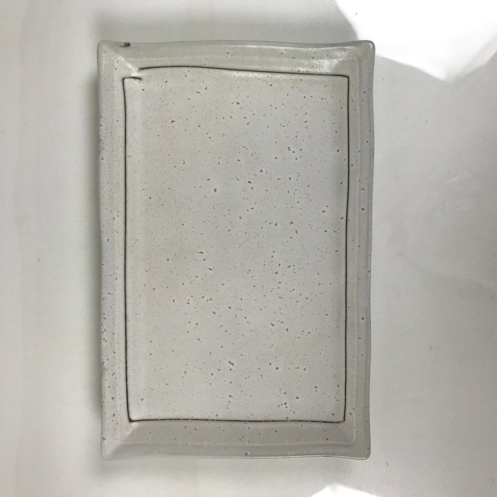 Japanese Ceramic Sushi Plate Vtg Sashimi Platter Fish Serving Dish Gray Y452