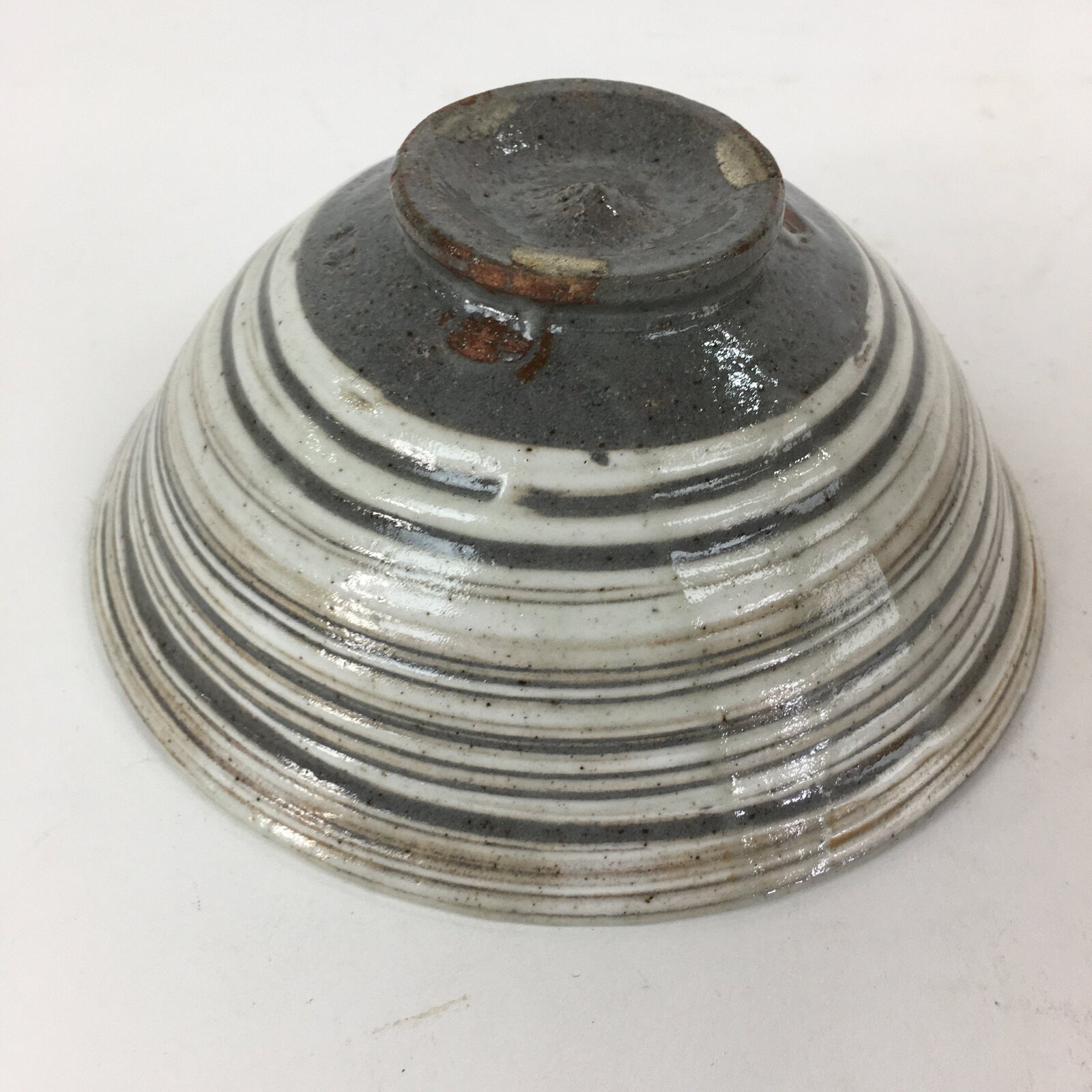 Japanese Ceramic Tea Ceremony Bowl Matcha Chawan Gray White Pottery Sado GTB810