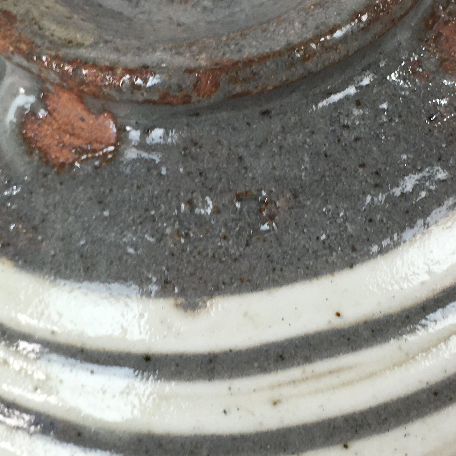 Japanese Ceramic Tea Ceremony Bowl Matcha Chawan Gray White Pottery Sado GTB810