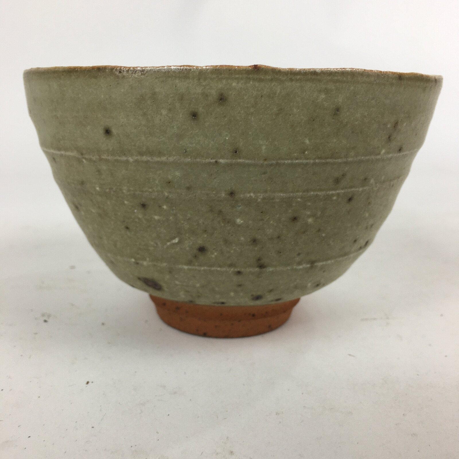 Japanese Ceramic Tea Ceremony Bowl Vtg Chawan Brown Pottery Sado GTB812