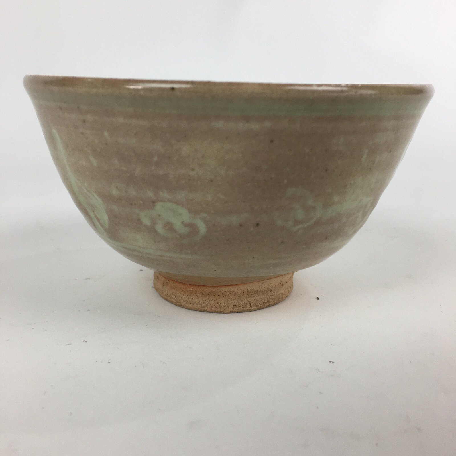 Japanese Ceramic Tea Ceremony Bowl Vtg Chawan Brown Pottery Sado Pottery GTB823