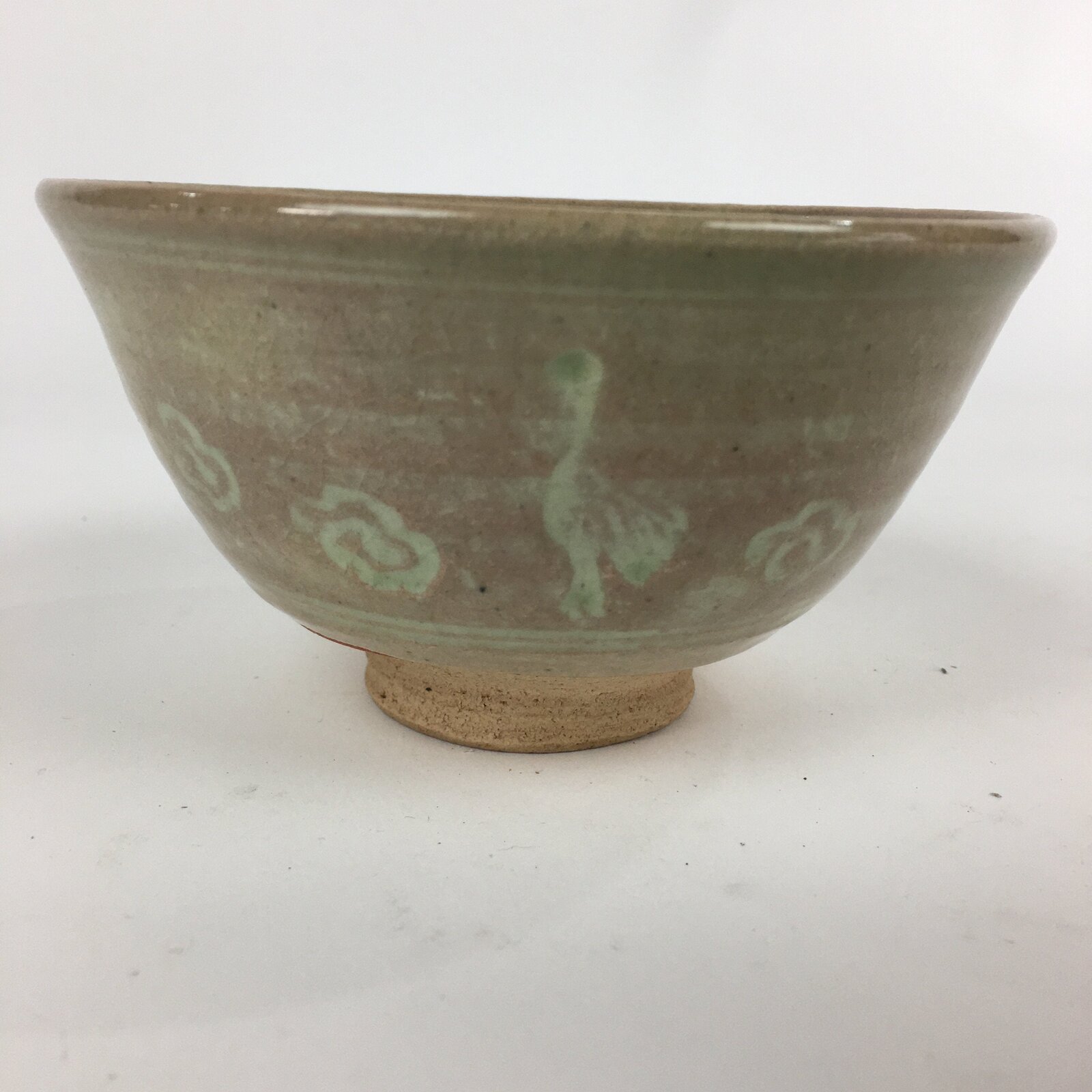 Japanese Ceramic Tea Ceremony Bowl Vtg Chawan Brown Pottery Sado Pottery GTB824
