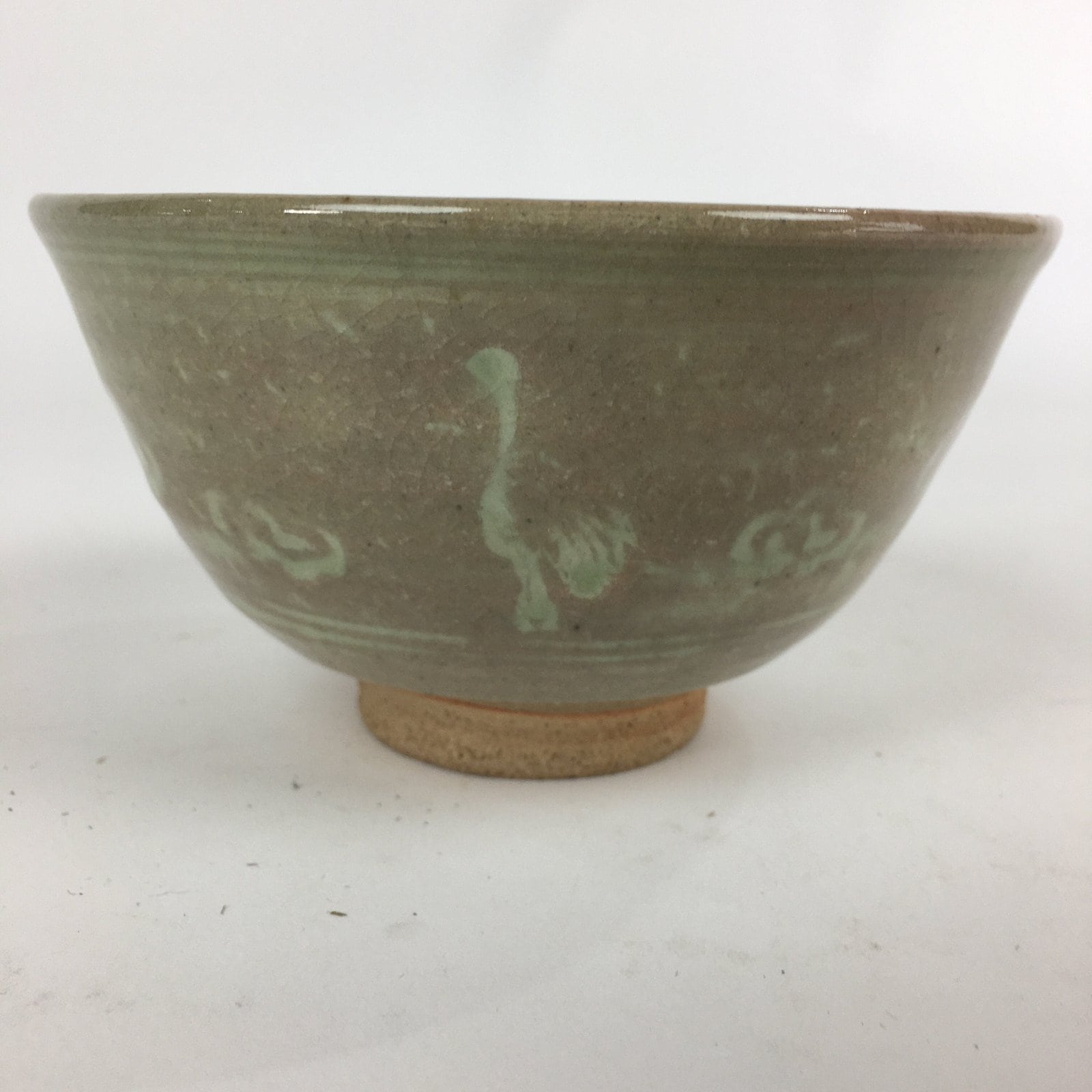 Japanese Ceramic Tea Ceremony Bowl Vtg Chawan Brown Pottery Sado Pottery GTB826