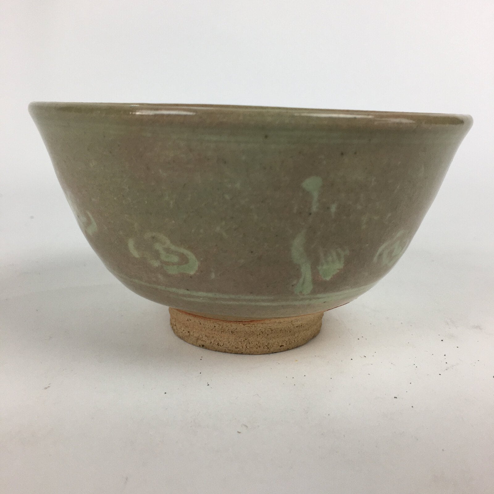 Japanese Ceramic Tea Ceremony Bowl Vtg Matcha Chawan Brown Pottery Sado GTB798